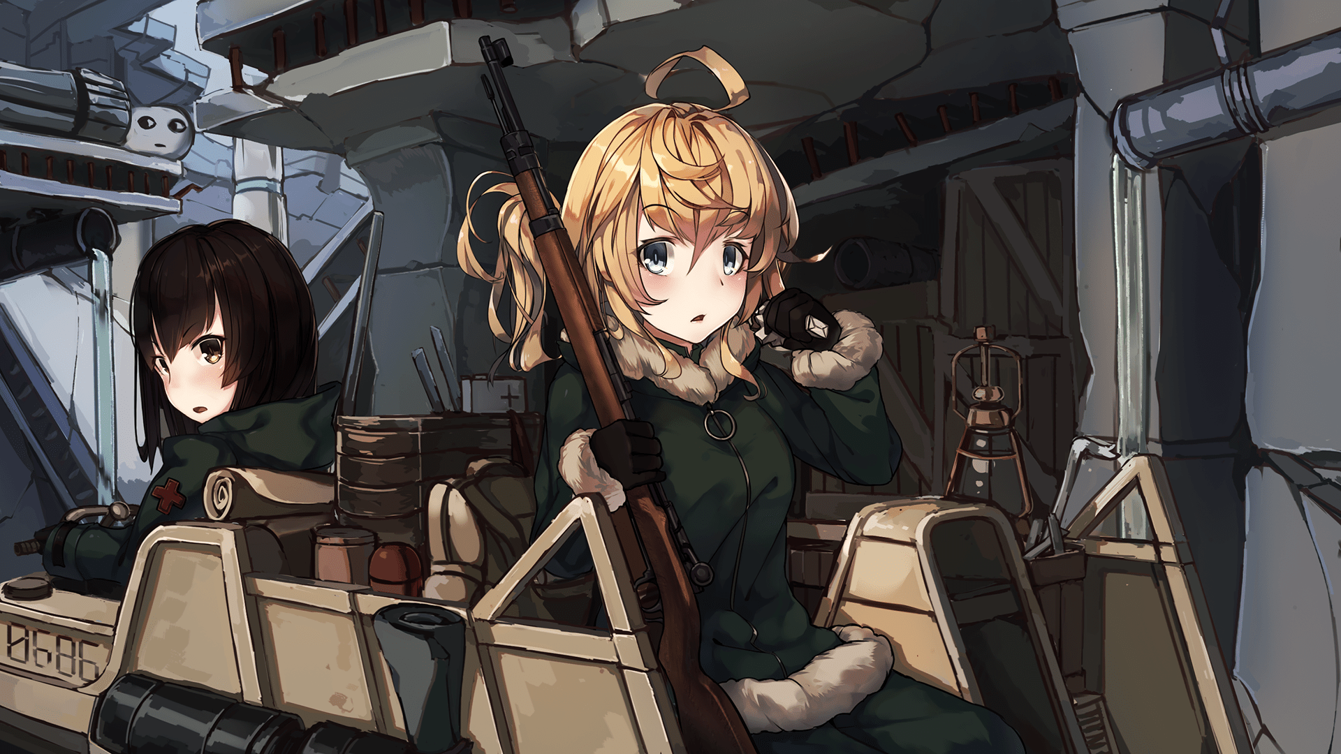 1920x1080 Shoujo Shuumatsu Ryokou (Girls' Last Tour) Wallpaper by NatoriYoukai Anime Image Board