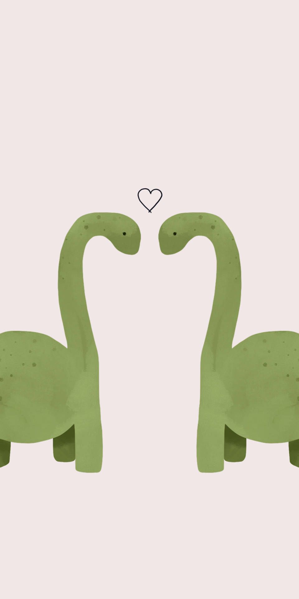 960x1920 Download Green Brontosaurus Aesthetic Dino Wallpaper