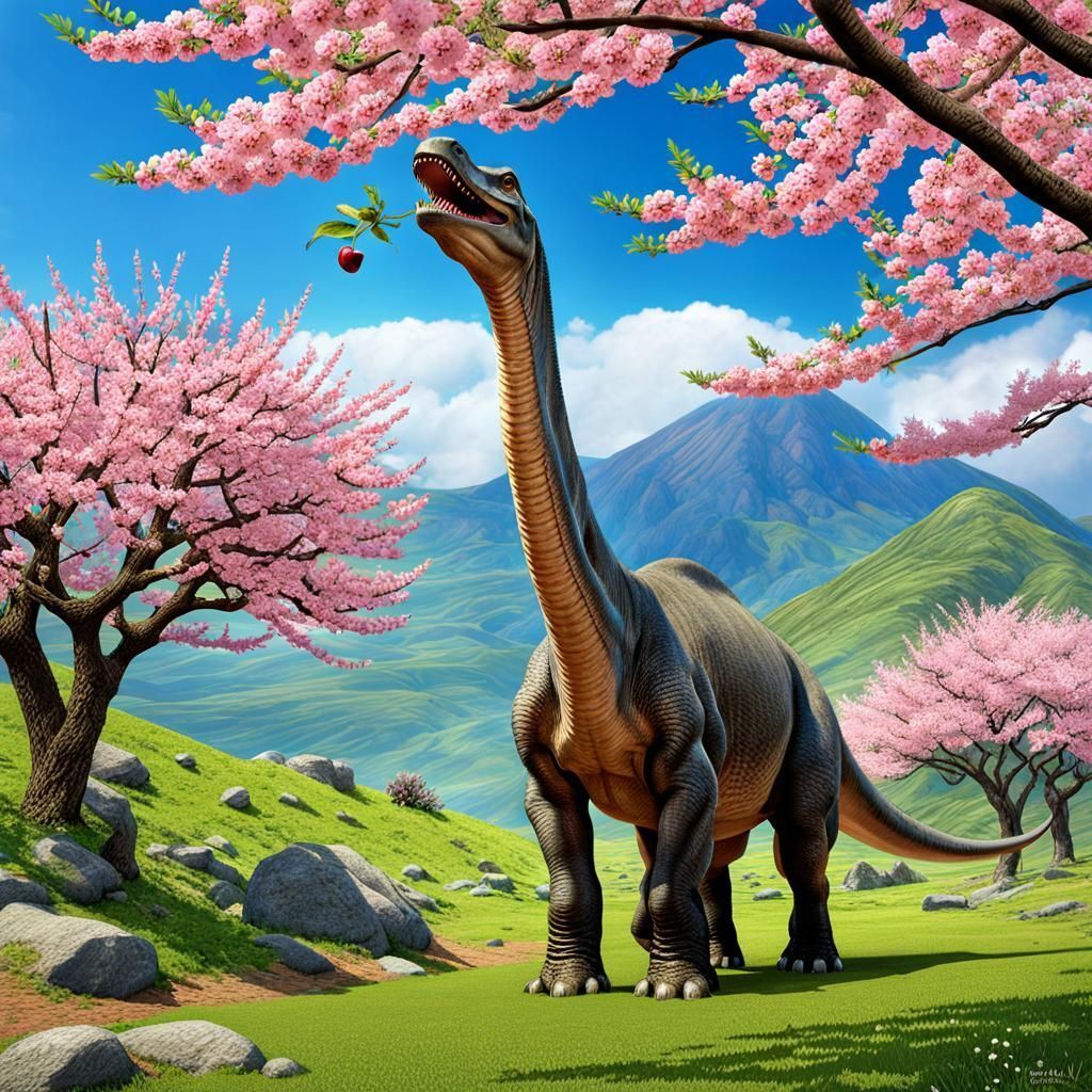 1024x1024 Stretch! Reaching for Cherry Blossoms in Preh