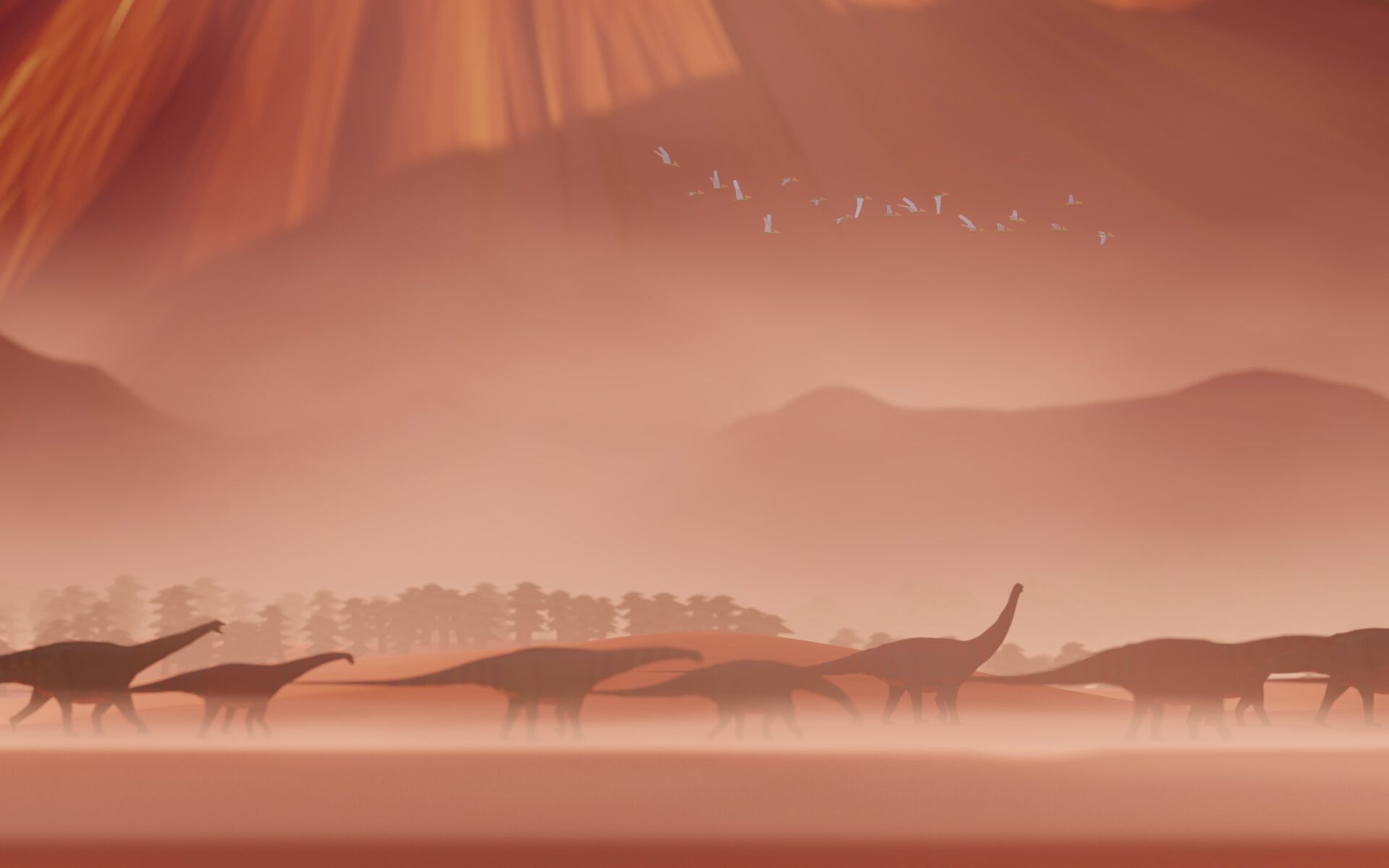 1920x1200 The Brontosaurus Herd