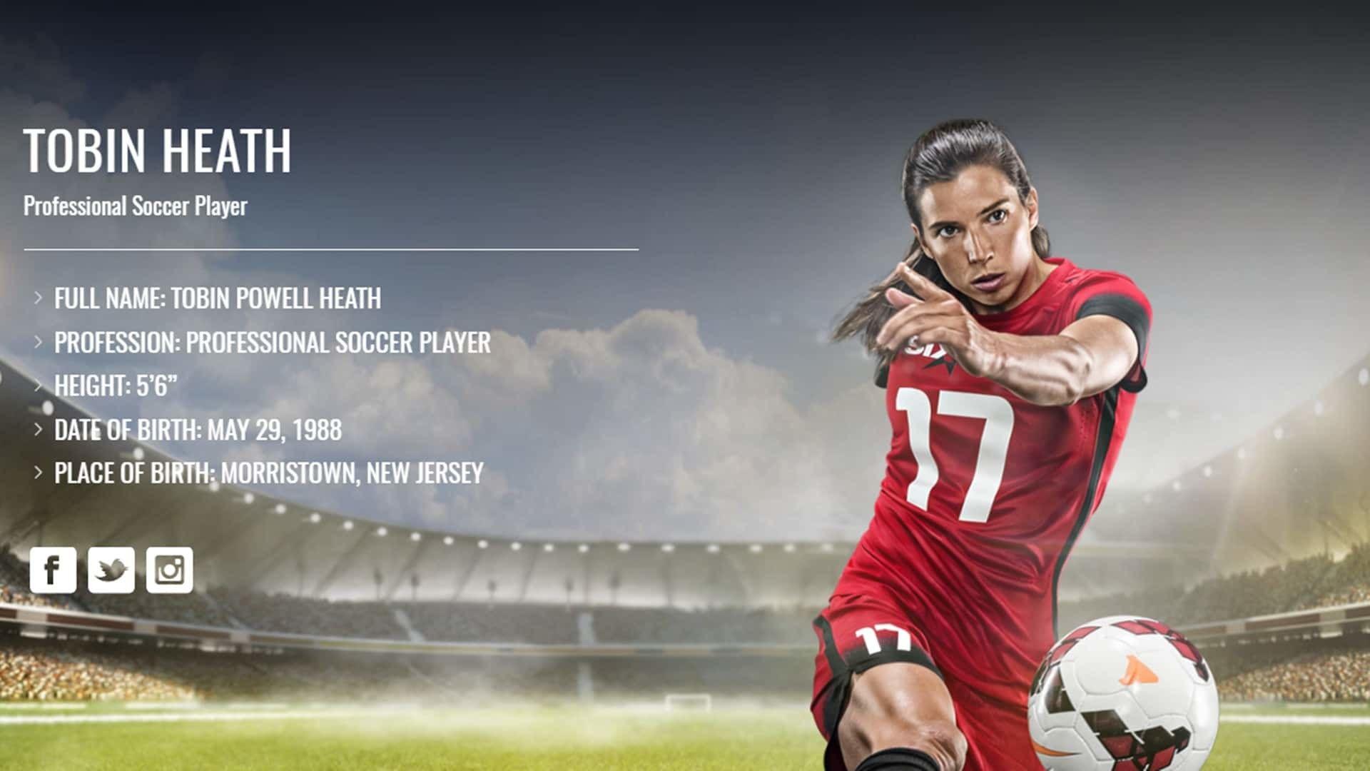 1920x1080 Tobin Heath Wallpaper