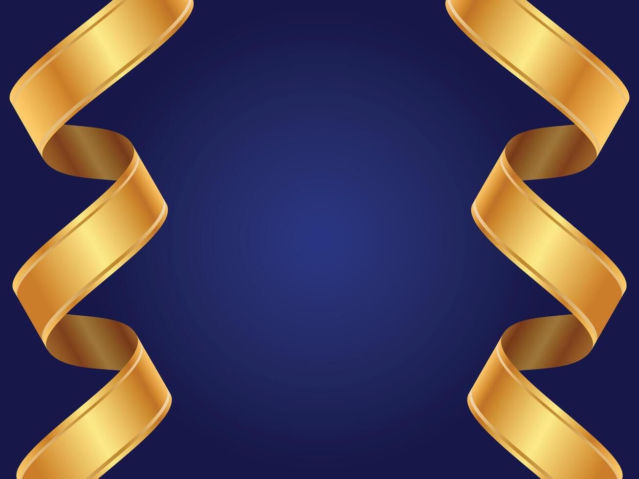1307x980 Abstract blue luxury background with gold ribbon. Elegant wave modern wallpaper. Template banner background, ads, events, awards, web, pages, and others