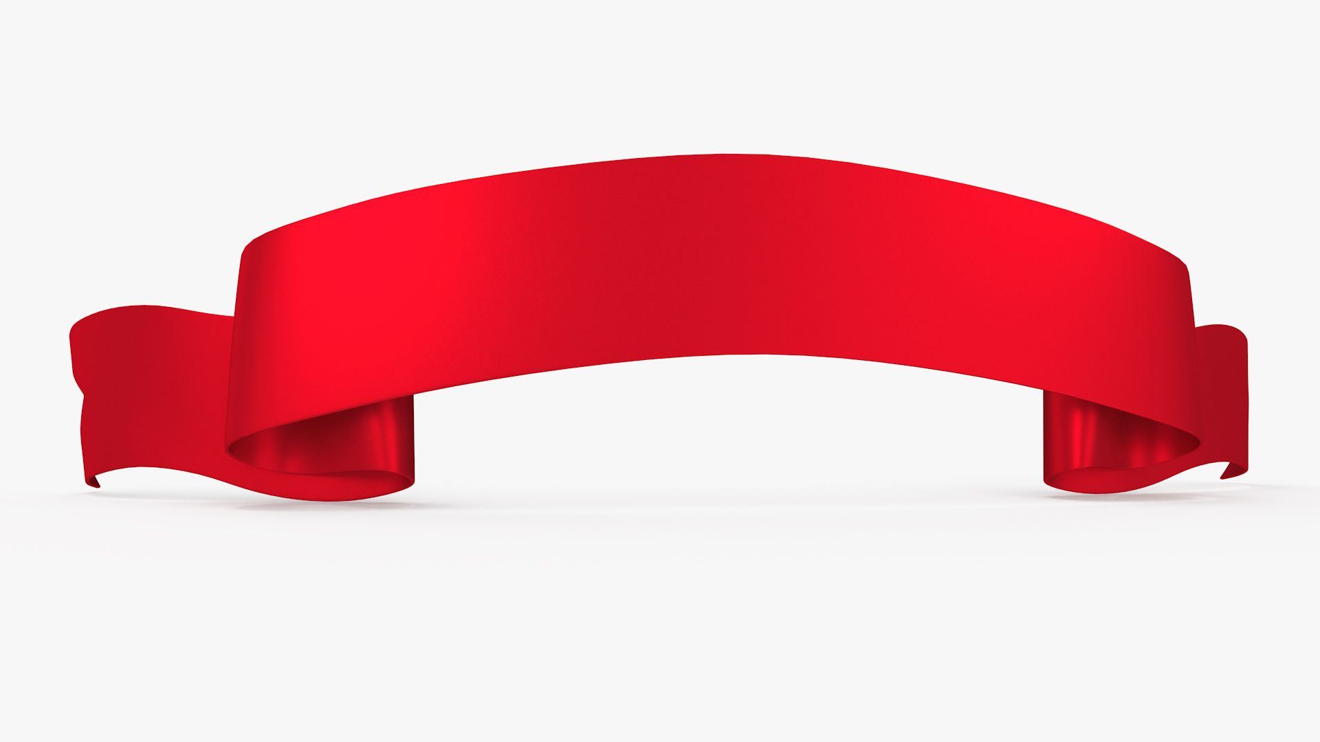 1920x1080 Folded Red Ribbon Banner 3D Model $15 - .3Ds .blend .c4d .fbx .max .ma .lxo .obj
