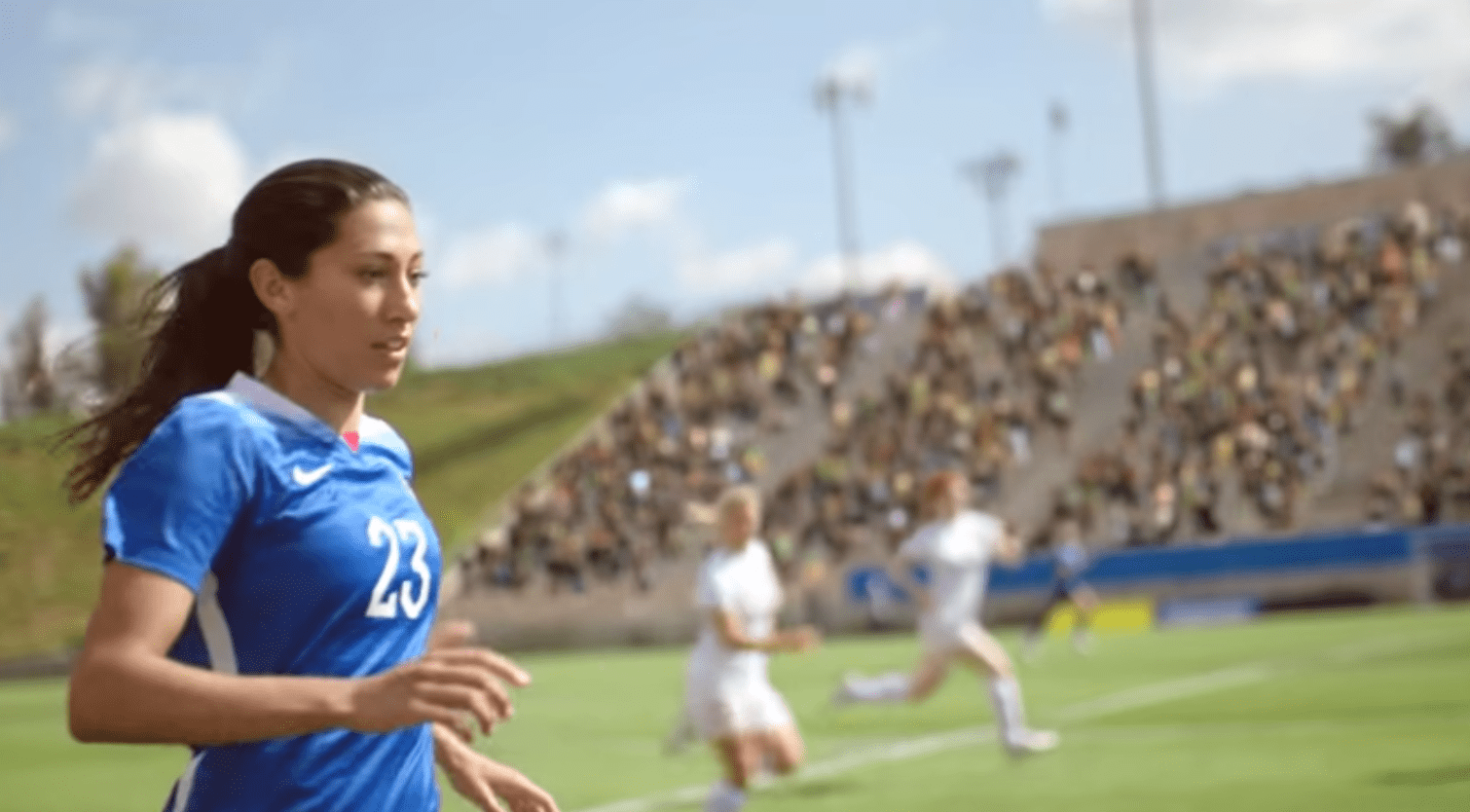 1510x834 Soccer: Christen Press. Coppertone. Sports Production Services