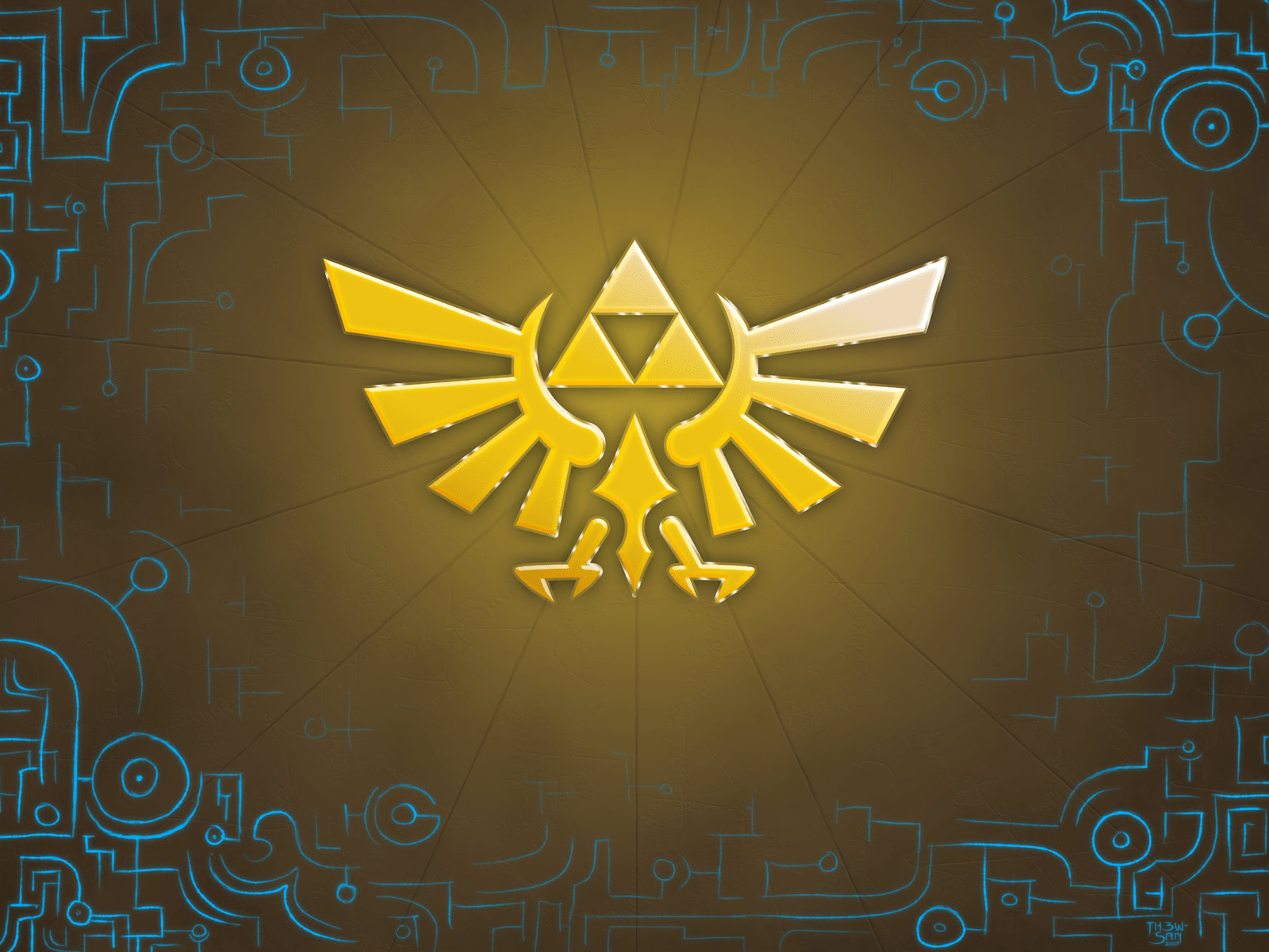 1600x1200 Legend of Zelda Triforce HD Wallpaper
