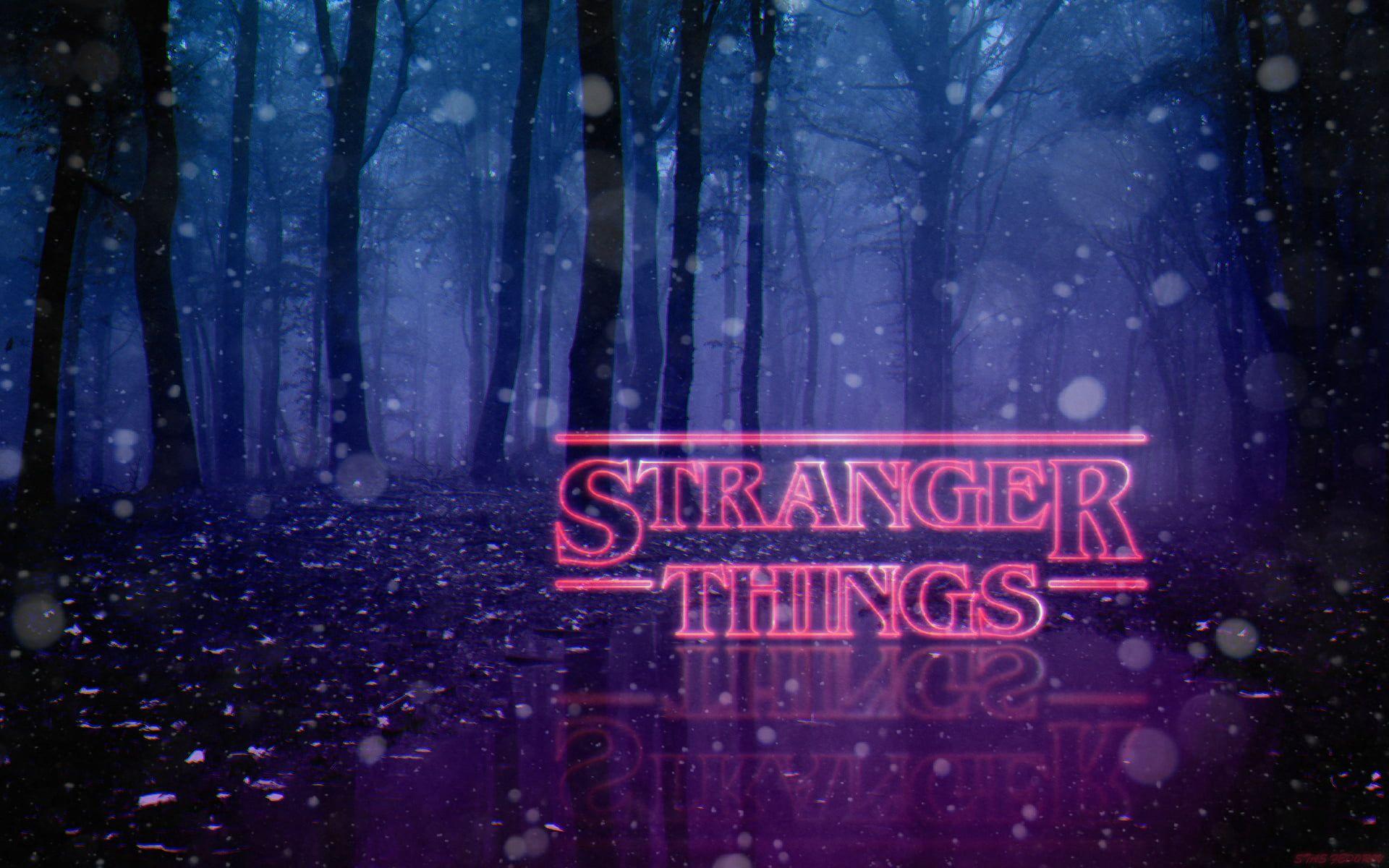 Hình nền kỹ thuật số 1920x1200 Stranger Things, Stranger Things, neon, rừng