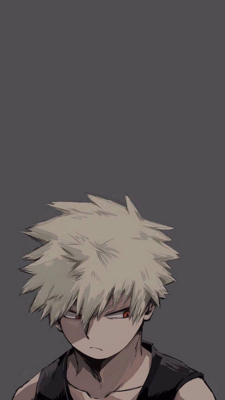 720x1280 Download Bakugou Looking Gray Wallpaper