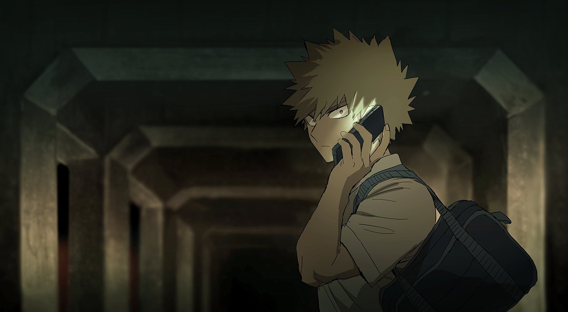 1920x1056 Katsuki Bakugou HD Wallpaper. My Hero Academia Intense Moment