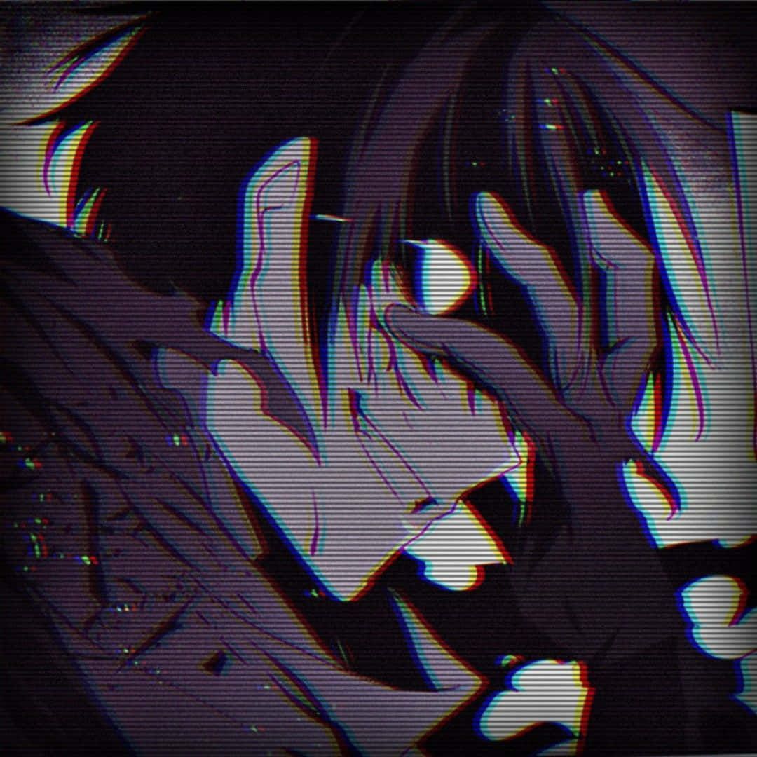 1080x1080 Download Intense Glitch Bakugou P F P Wallpaper