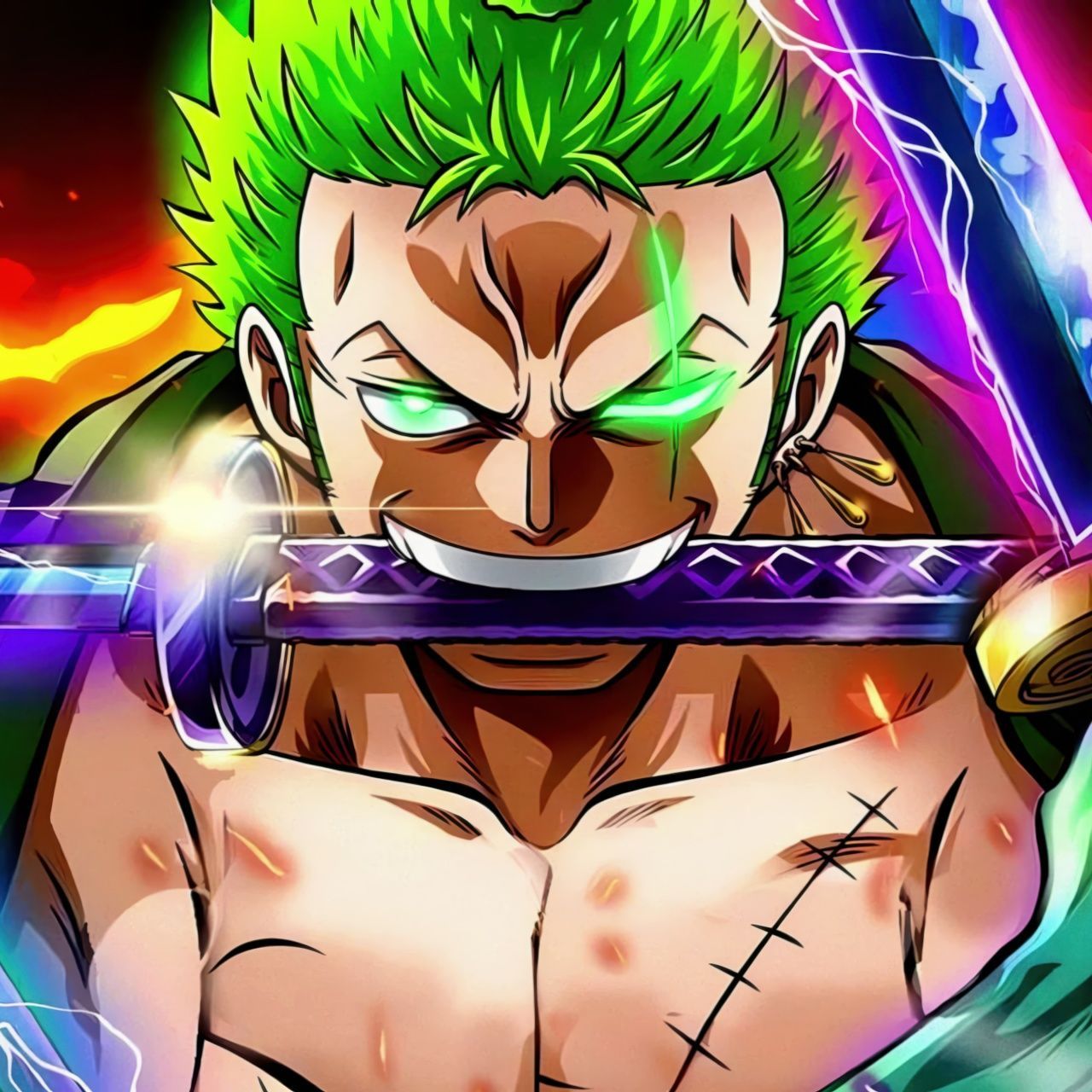 1280x1280 Roronoa Zoro Wallpaper 4K, Fearless, One Piece, 5K