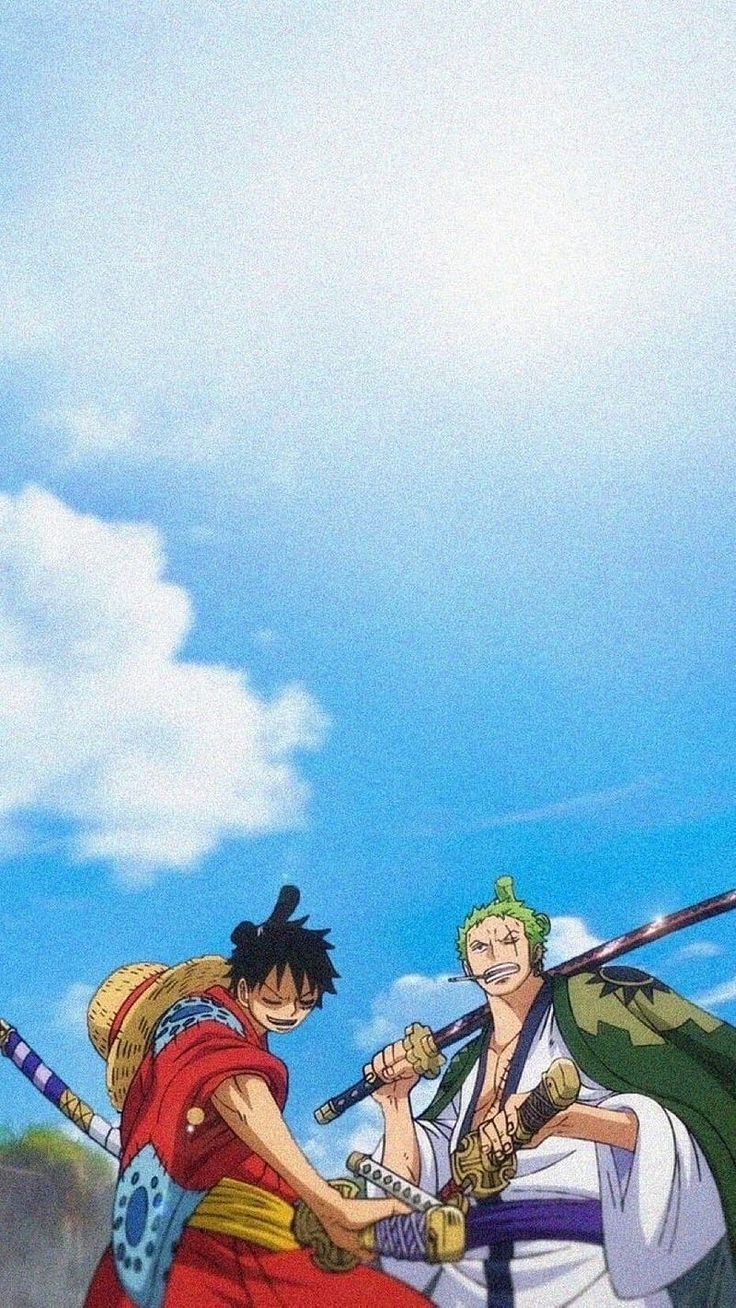 736x1308 One Piece Wano Luffy, anime, monkey d luffy, one piece, roronoa zoro, zoro, HD phone wallpaper