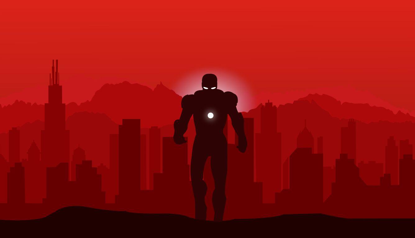 1336x768 Marvel Iron Man Minimalist HD Laptop Wallpaper, HD