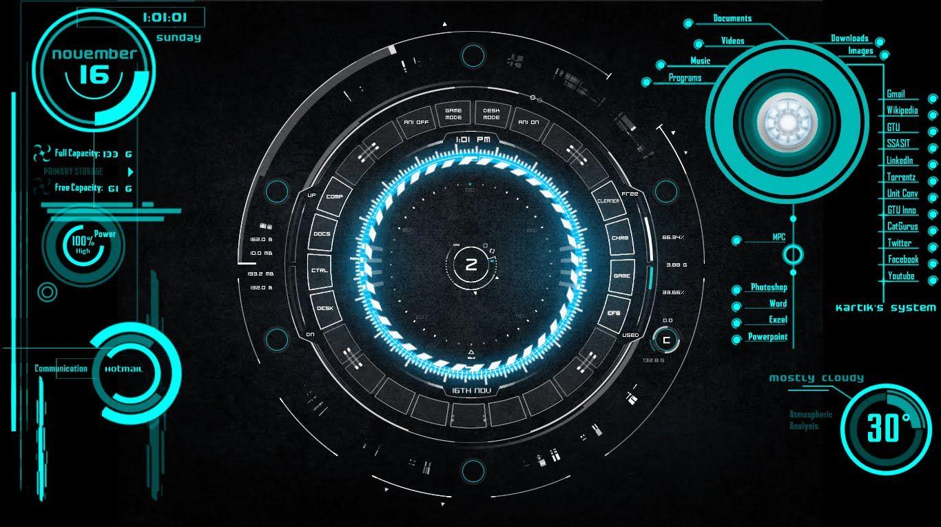 1366x765 Free Iron Man Jarvis Wallpaper For Android at Movies Monodomo