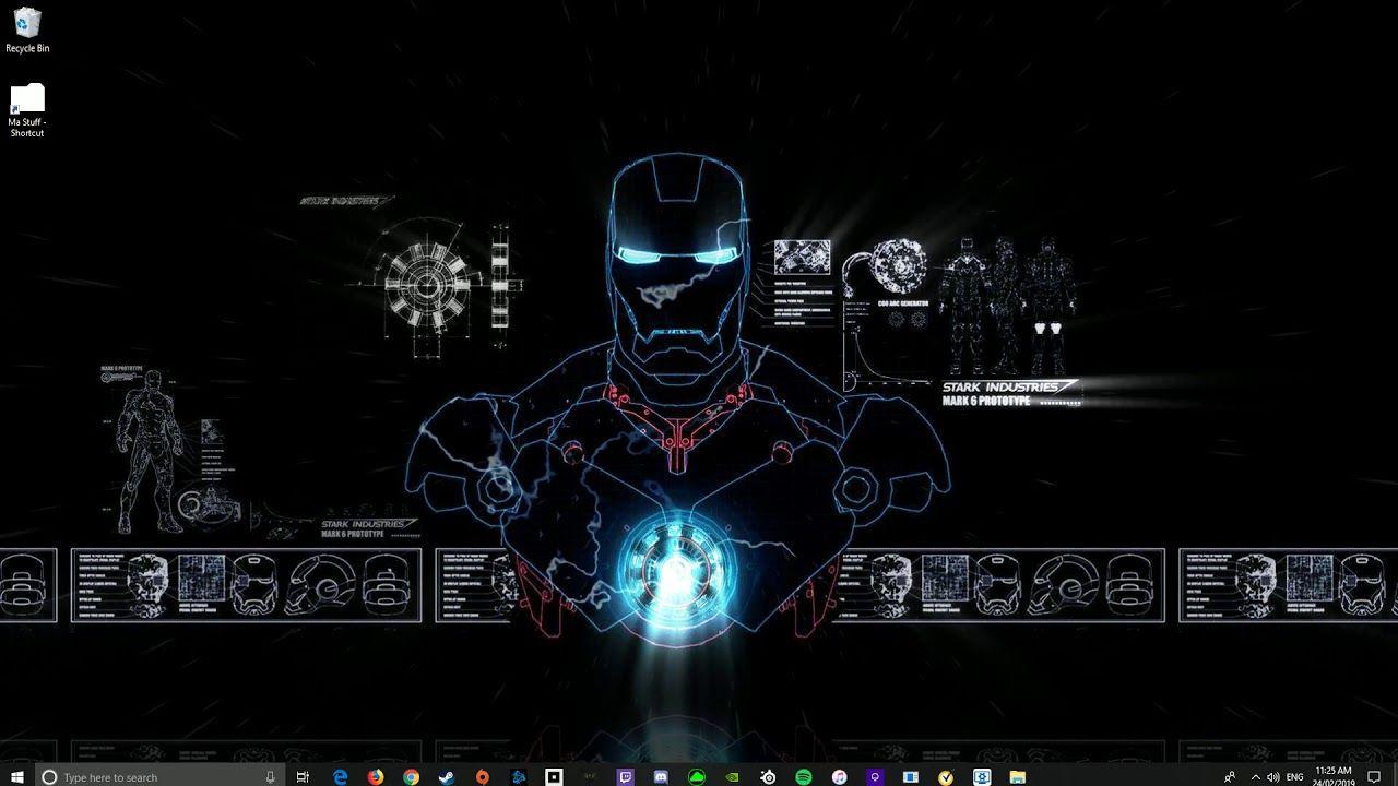 1280x720 Iron Man Blueprints [wallpaper engine]