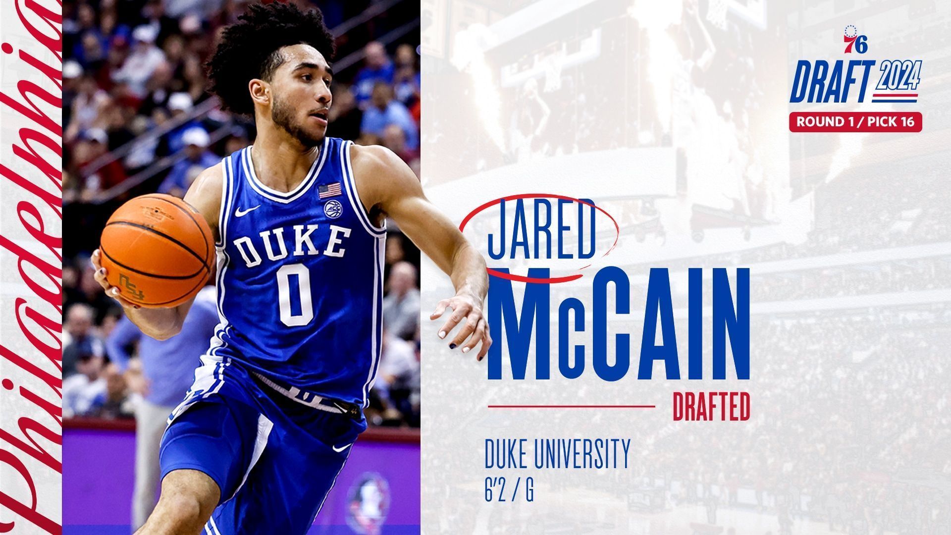 1920x1080 Jared McCain Selected by 76ers in First Round of 2024 NBA Draft
