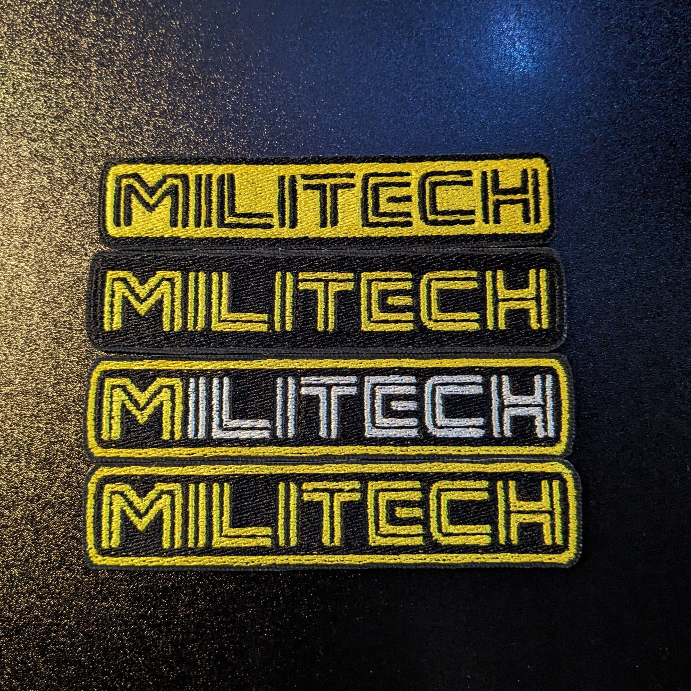 2846x2846 Cyberpunk 2077 Militech Text Logo Sew on Embroidered Patch