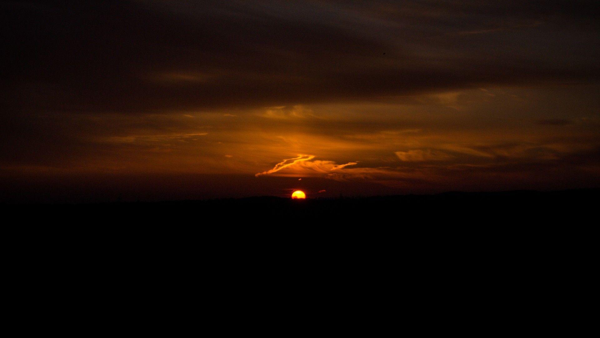 1920x1080 Dark Sunset Evening Máy tính xách tay 4k Full HD 1080P HD 4k