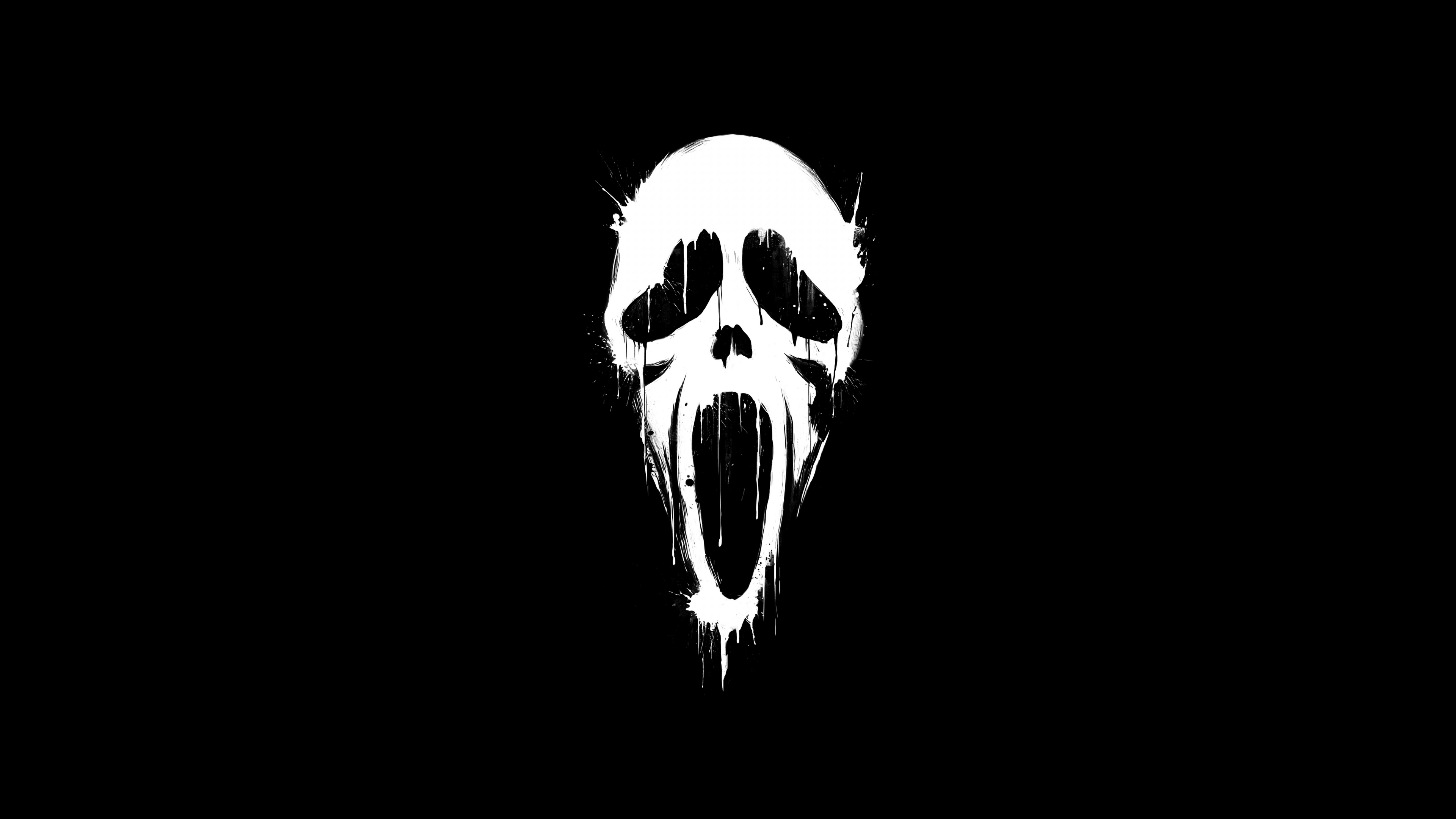 3840x2160 Ghostface Wallpaper 4K, Minimal art, AMOLED