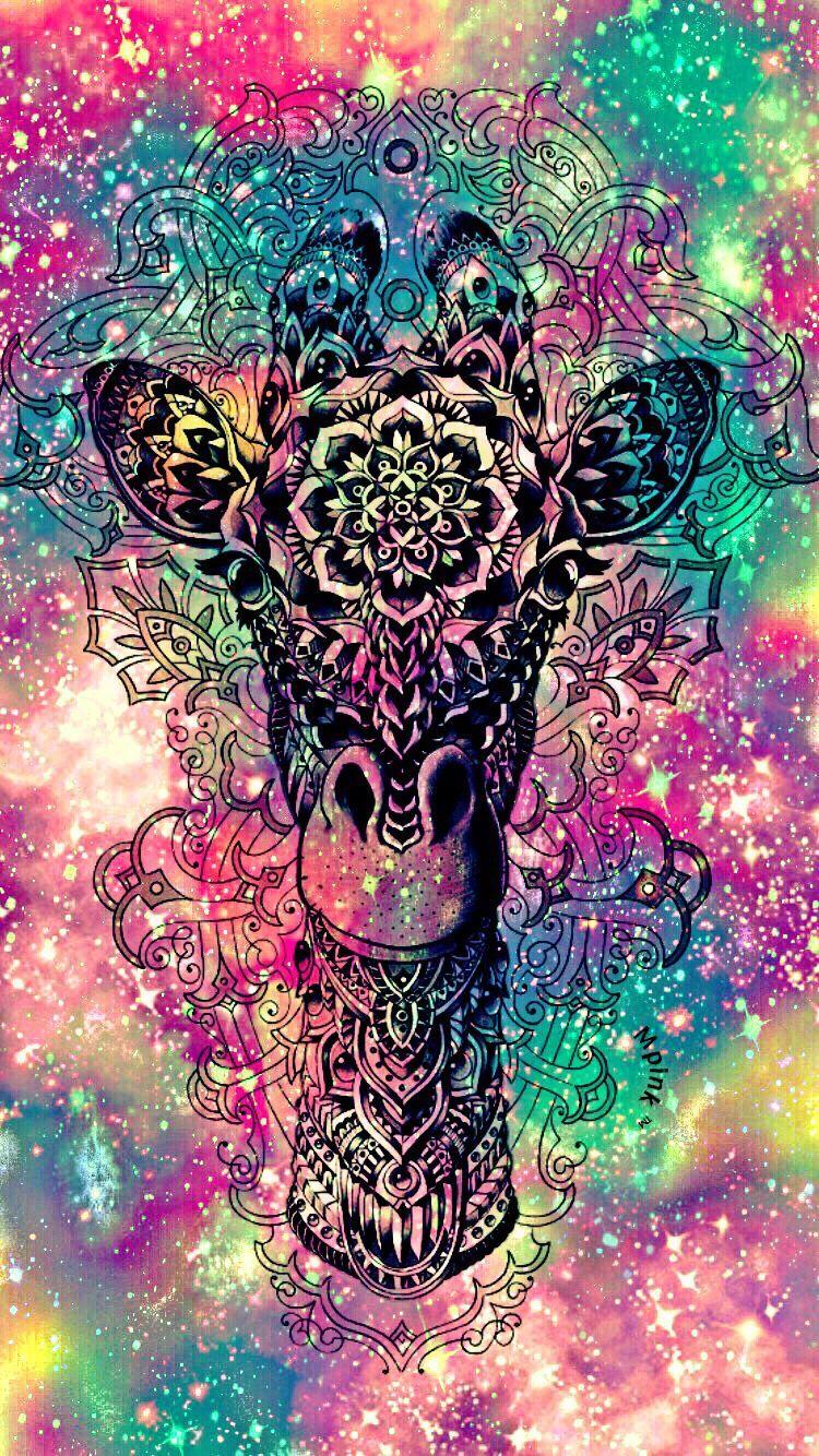 750x1334 Bling Giraffe Galaxy IPhone Android Wallpaper I Created For
