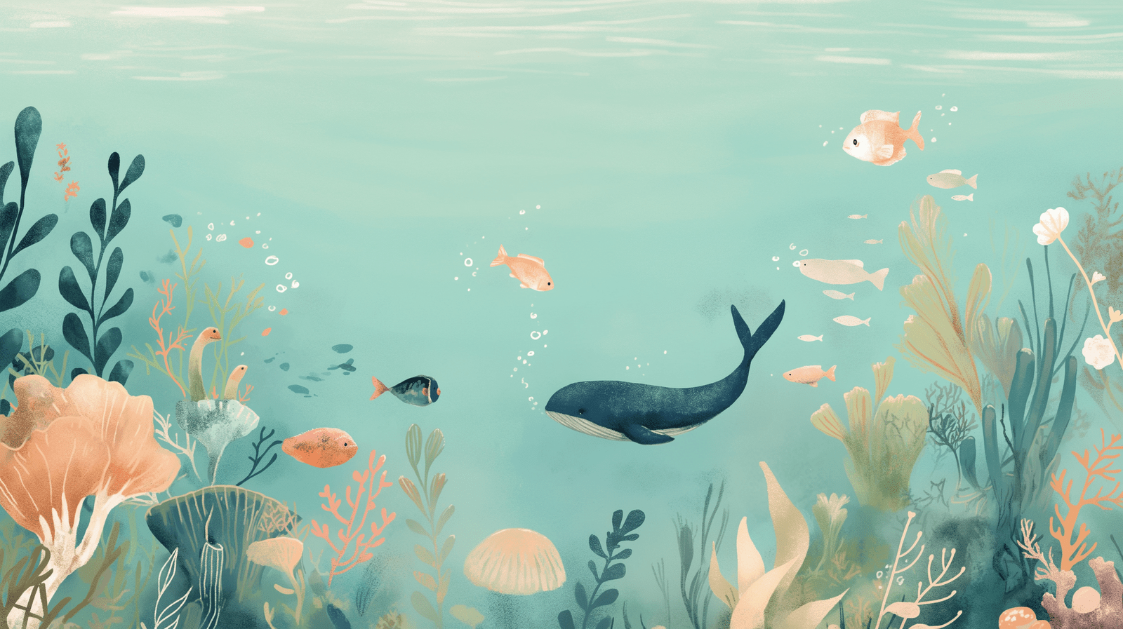 1600x897 Ocean Mural Wallpaper