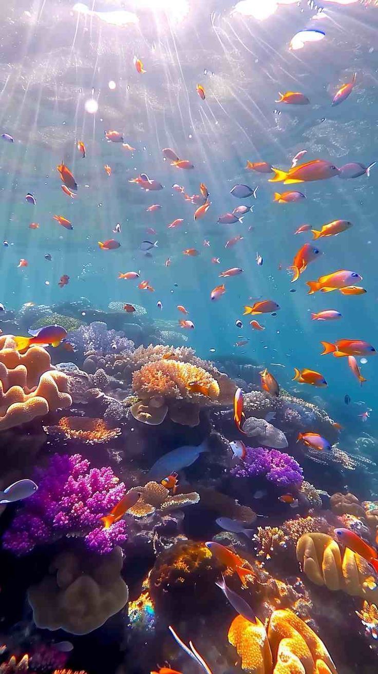 736x1313 Marine Fish Wallpaper 4K HD Image
