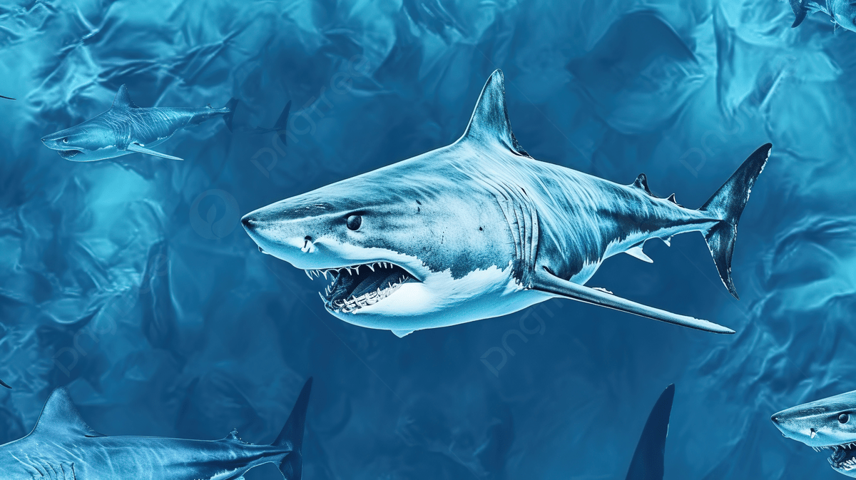1200x673 Marine Fish Seamless Pattern Vibrant Blue Background With Tiger Shark And Textured Blue Elements, Shark Pattern, Marine Pattern, Shark Fin Background Image And Wallpaper for Free Download