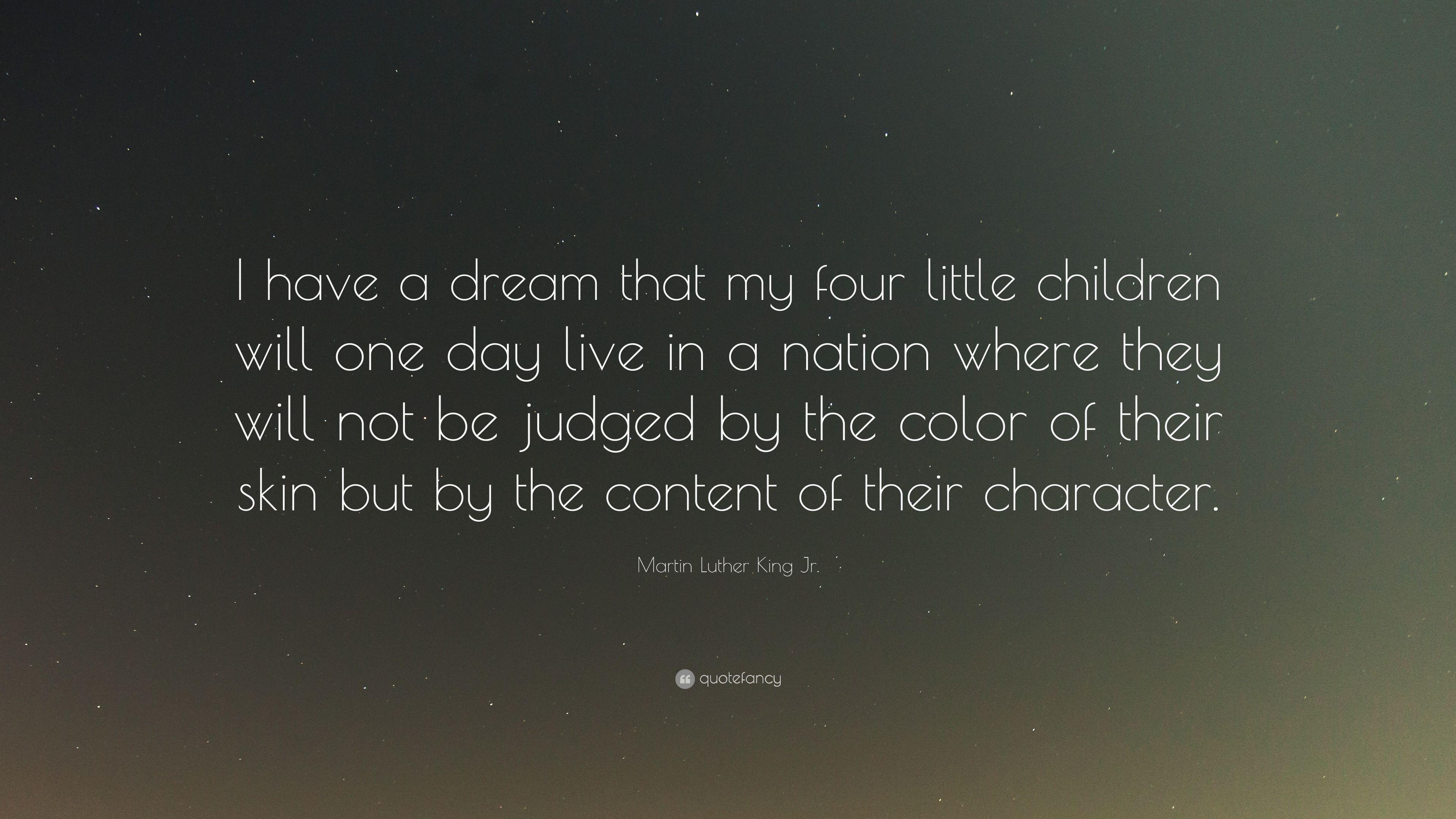3840x2160 Martin Luther King Jr. Quote: “I have a dream that my four little