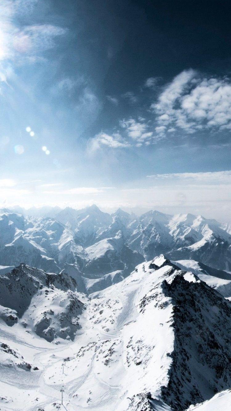 750x1334 Hình ảnh đẹp tuyệt vời về dãy núi tuyết