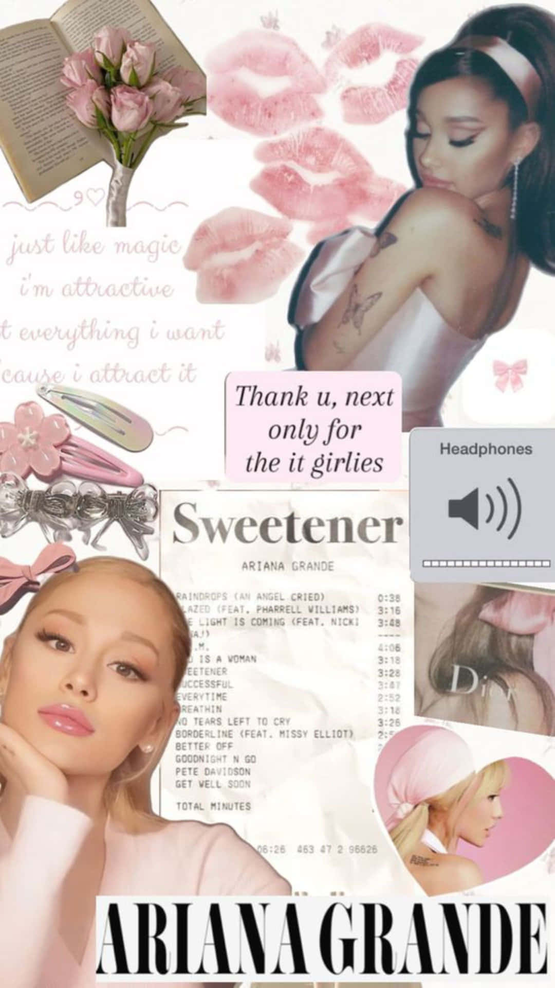 1080x1920 Download Ariana Grande Fan Collage Wallpaper