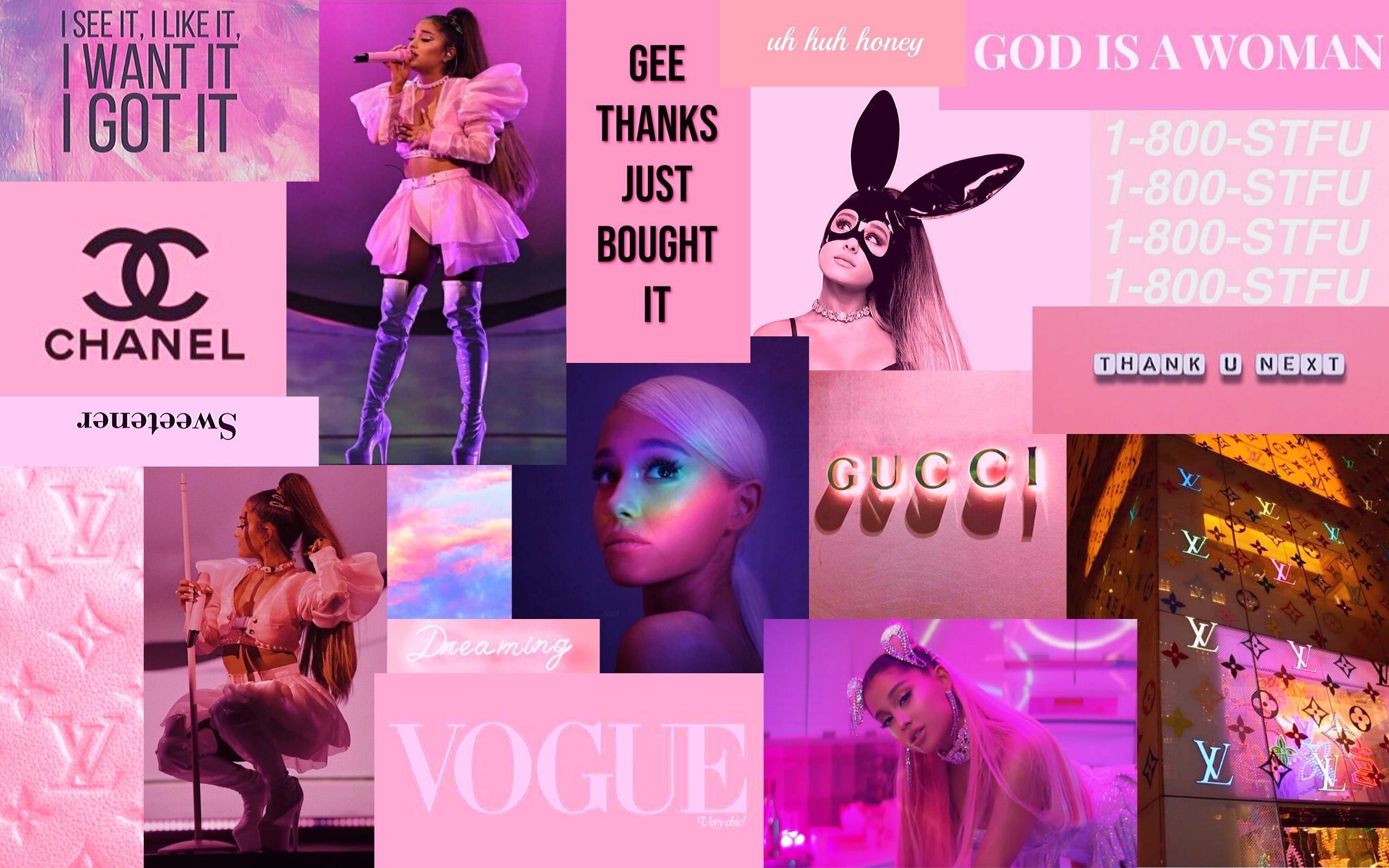 2560x1600 Ariana Grande Aesthetic Laptop Wallpaper
