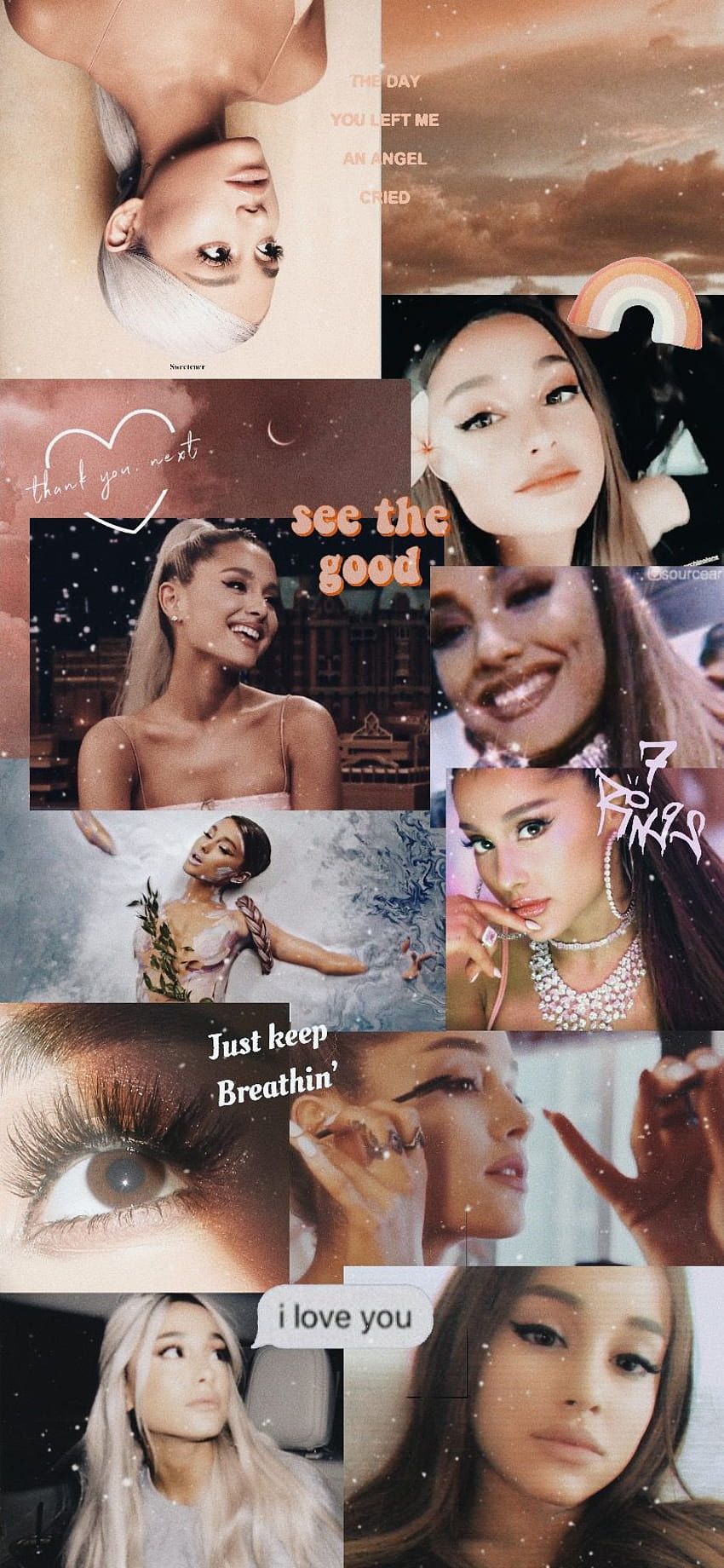850x1840 Ariana grande collage HD phone wallpaper