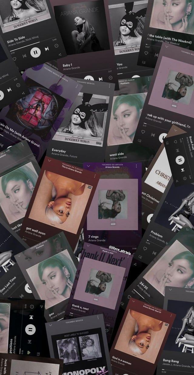 640x1236 Anyone have other wallpaper like this one? (Lots of Ari songs scattered around)