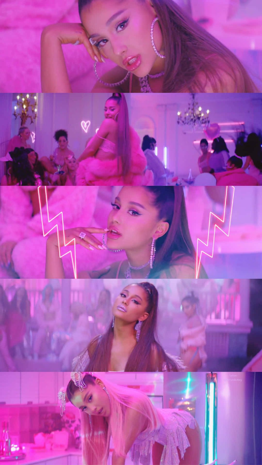 1080x1920 Download Ariana Grande striking a pose in trendy aesthetic outfit Wallpaper