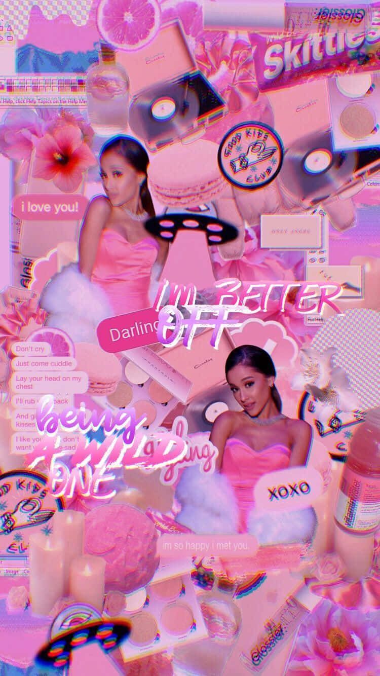 750x1334 Download Ariana Grande Pink Aesthetic Wallpaper
