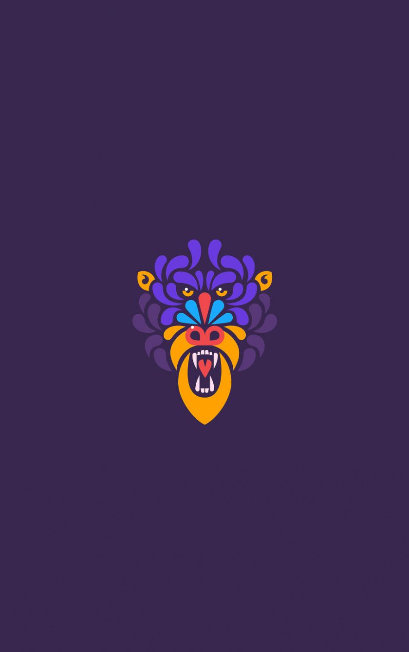 840x1336 Download 840x1336 wallpaper monkey, muzzle, minimal, iphone 5