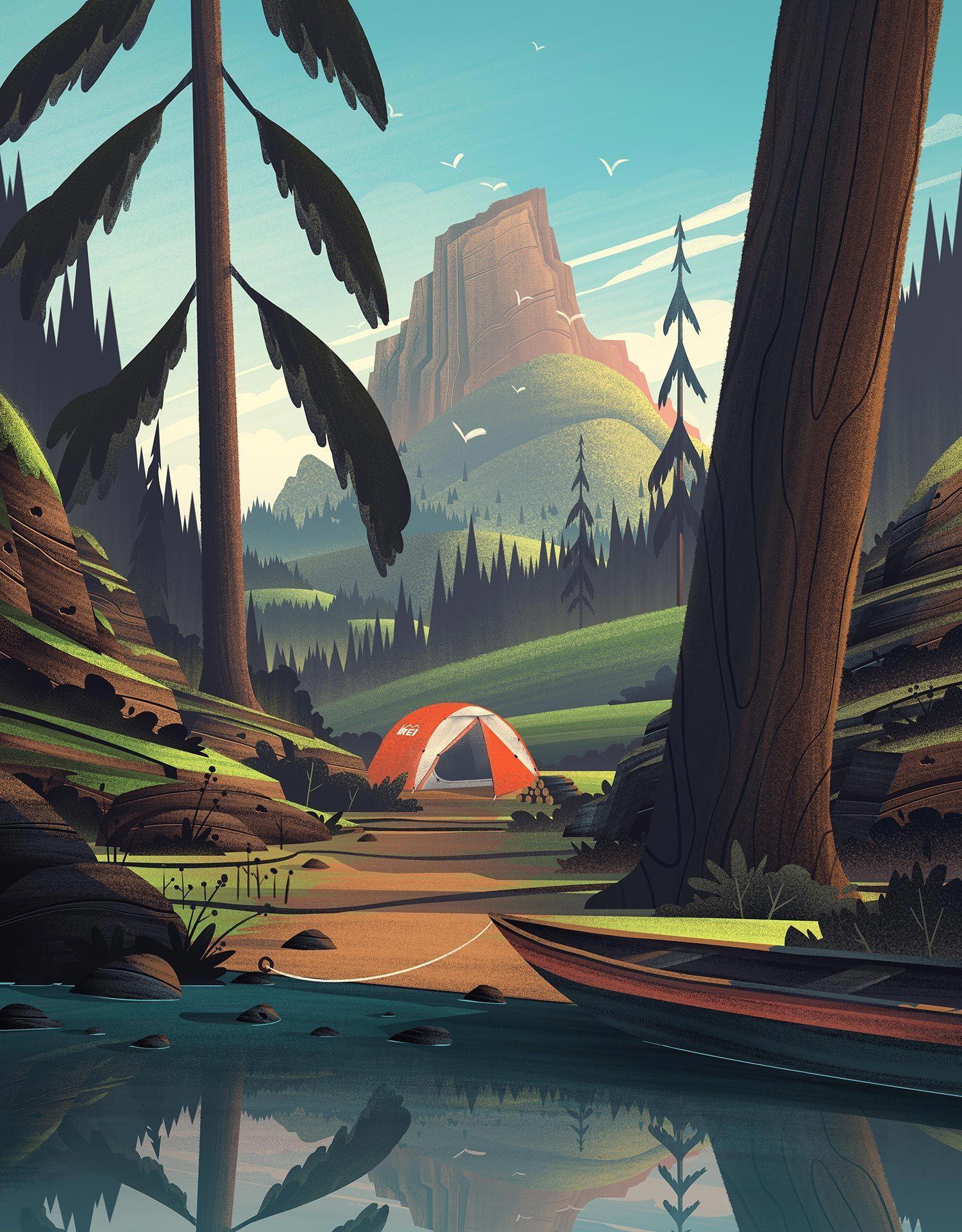 Cartoon Camping Wallpapers - Top Free Cartoon Camping Backgrounds -  WallpaperAccess