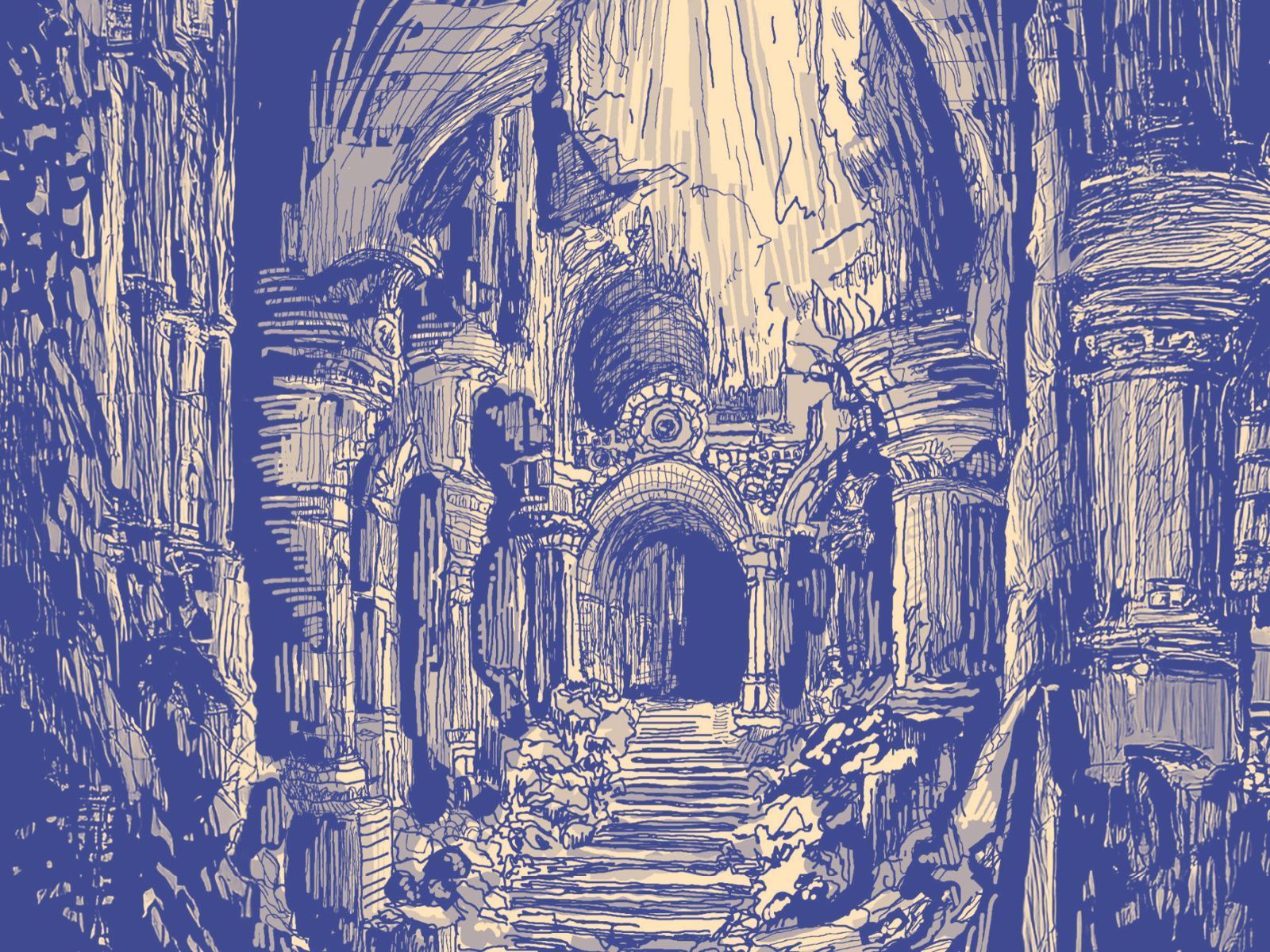 1600x1200 Ancient Mines of Moria. LOTR by Brad Hansen on Dribbble