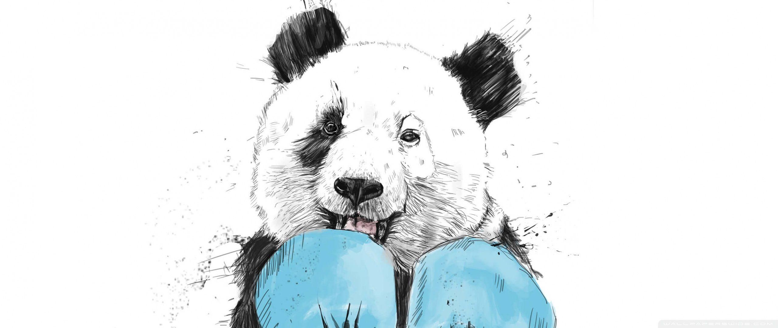 2560x1080 Minimalist Panda Ultra HD Desktop Background Wallpaper for 4K UHD