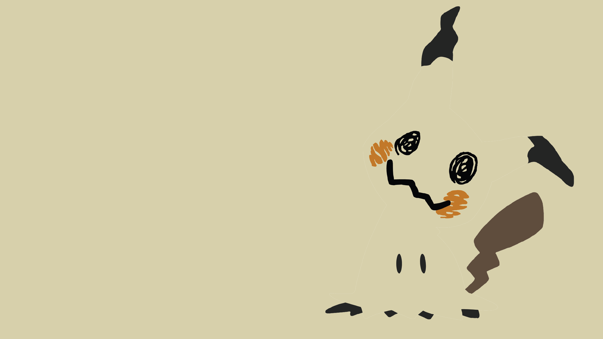 1920x1080 Mimikyu Minimalist Wallpaper