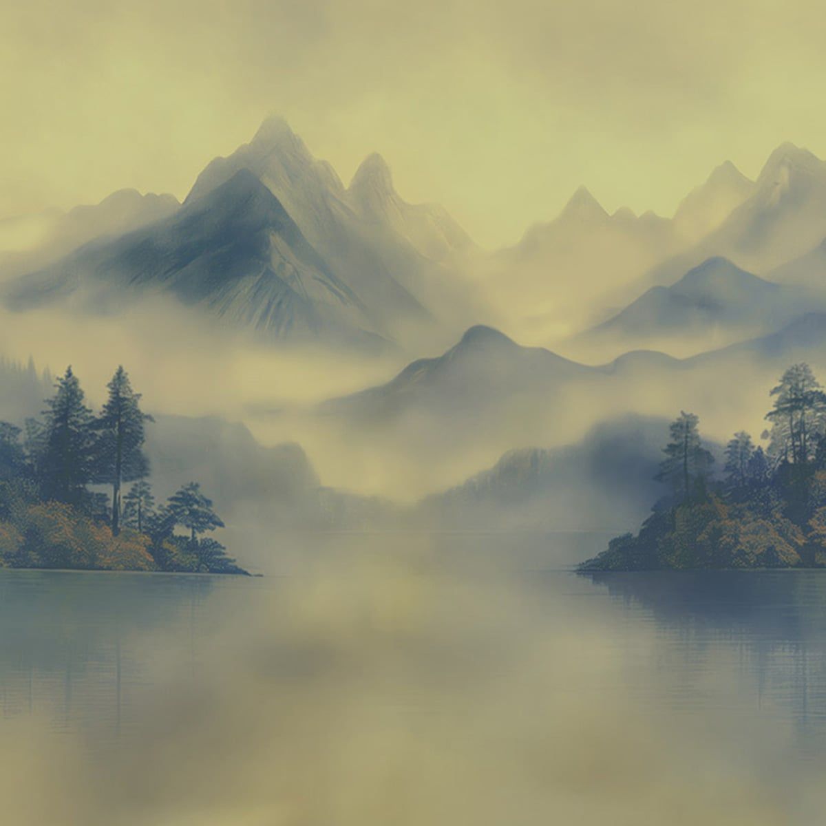 1200x1200 Huangshan Panoramic Wallpaper & Volpi