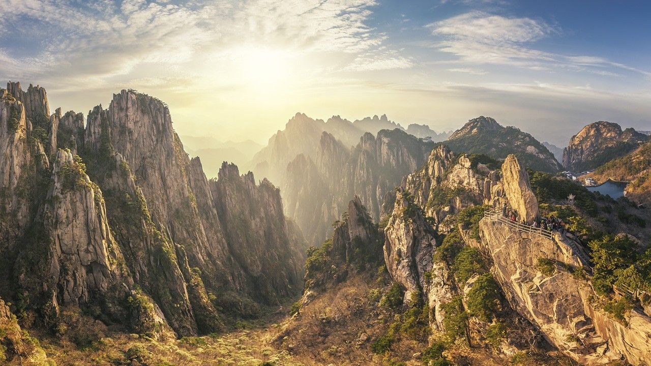 1280x720 Huangshan mountains, China
