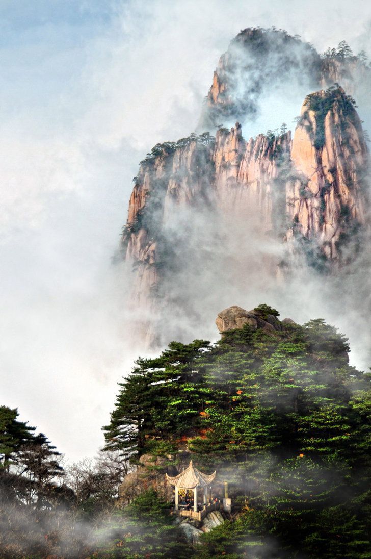 728x1096 Huangshan -8. Chinese landscape, Scenery, Yellow mountain china