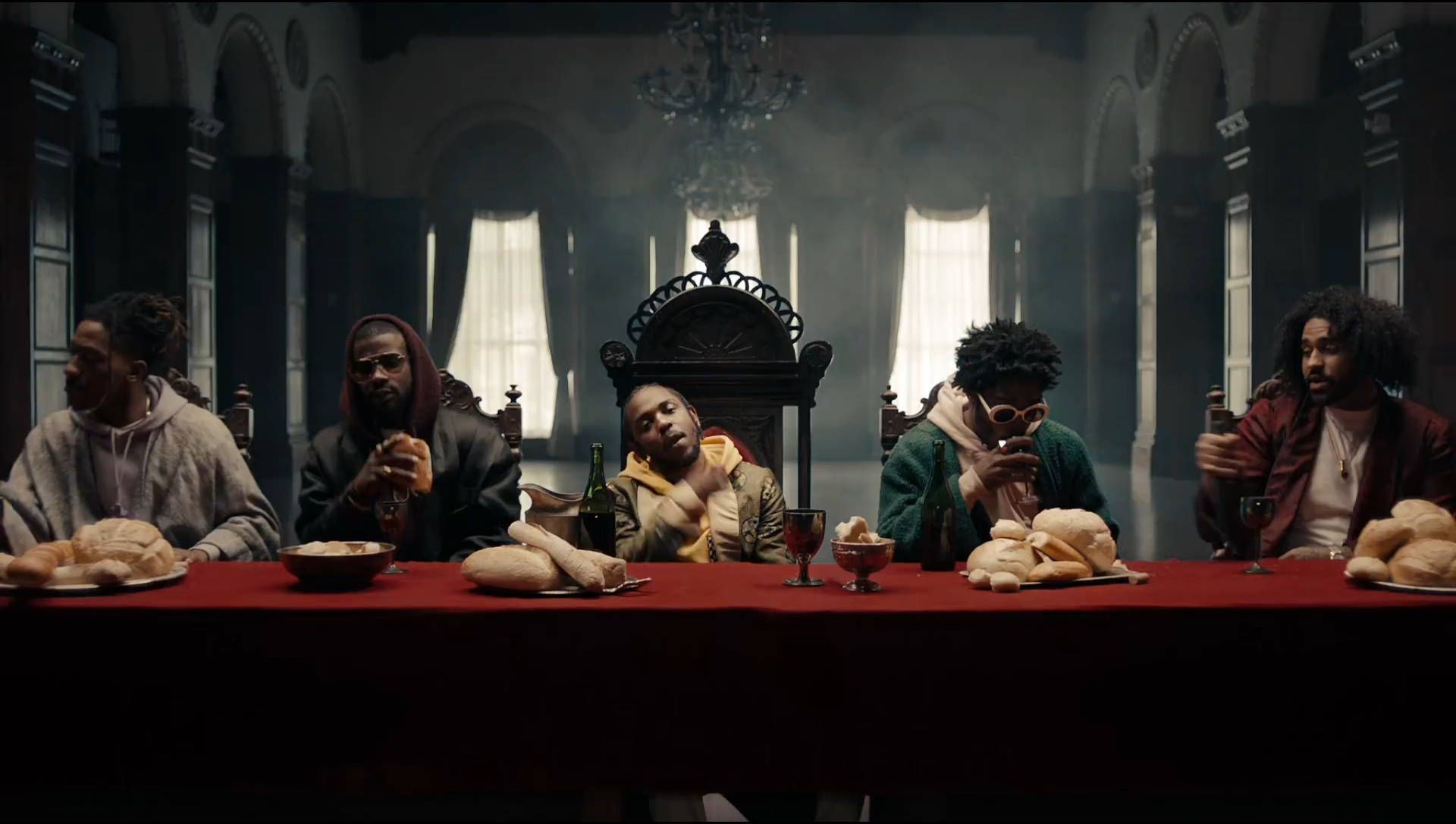 1920x1086 Download Kendrick Lamar With Long Table Wallpaper