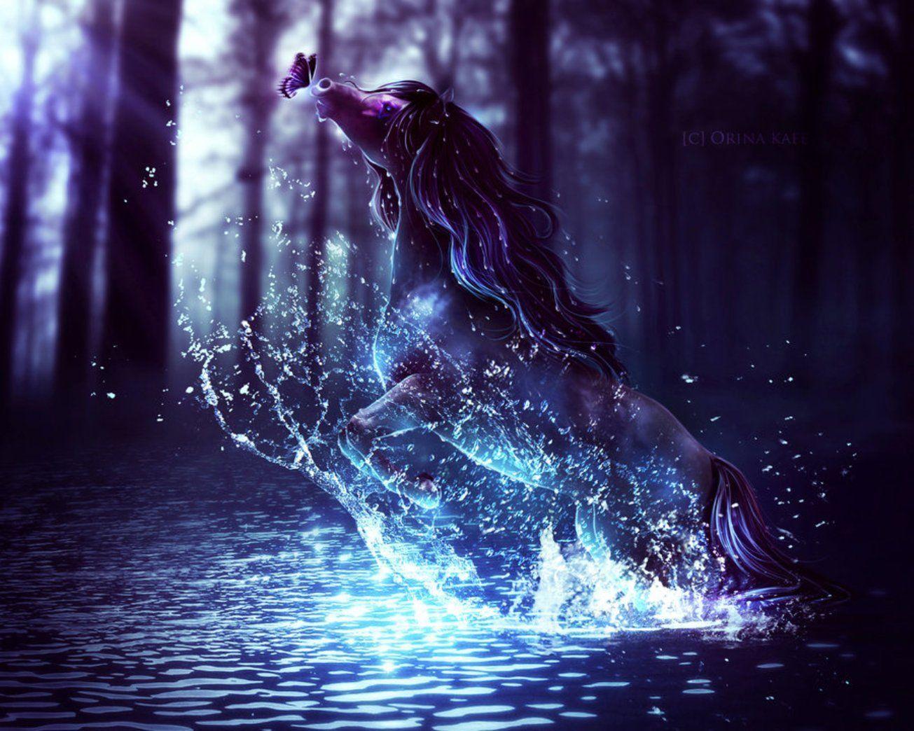 1305x1044 Water Element Wallpaper. Fantasy horses, Horse wallpaper, Horses