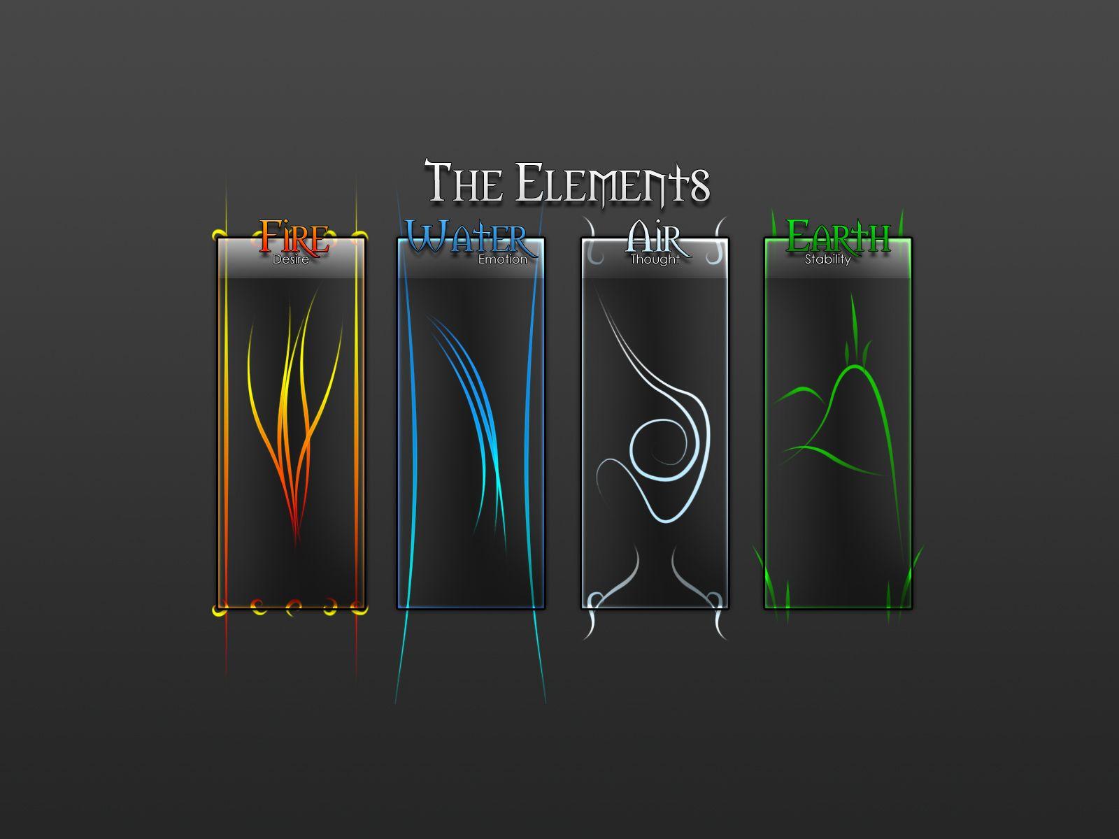 1600x1200 Water fire Earth elements air panels wallpaperx1200