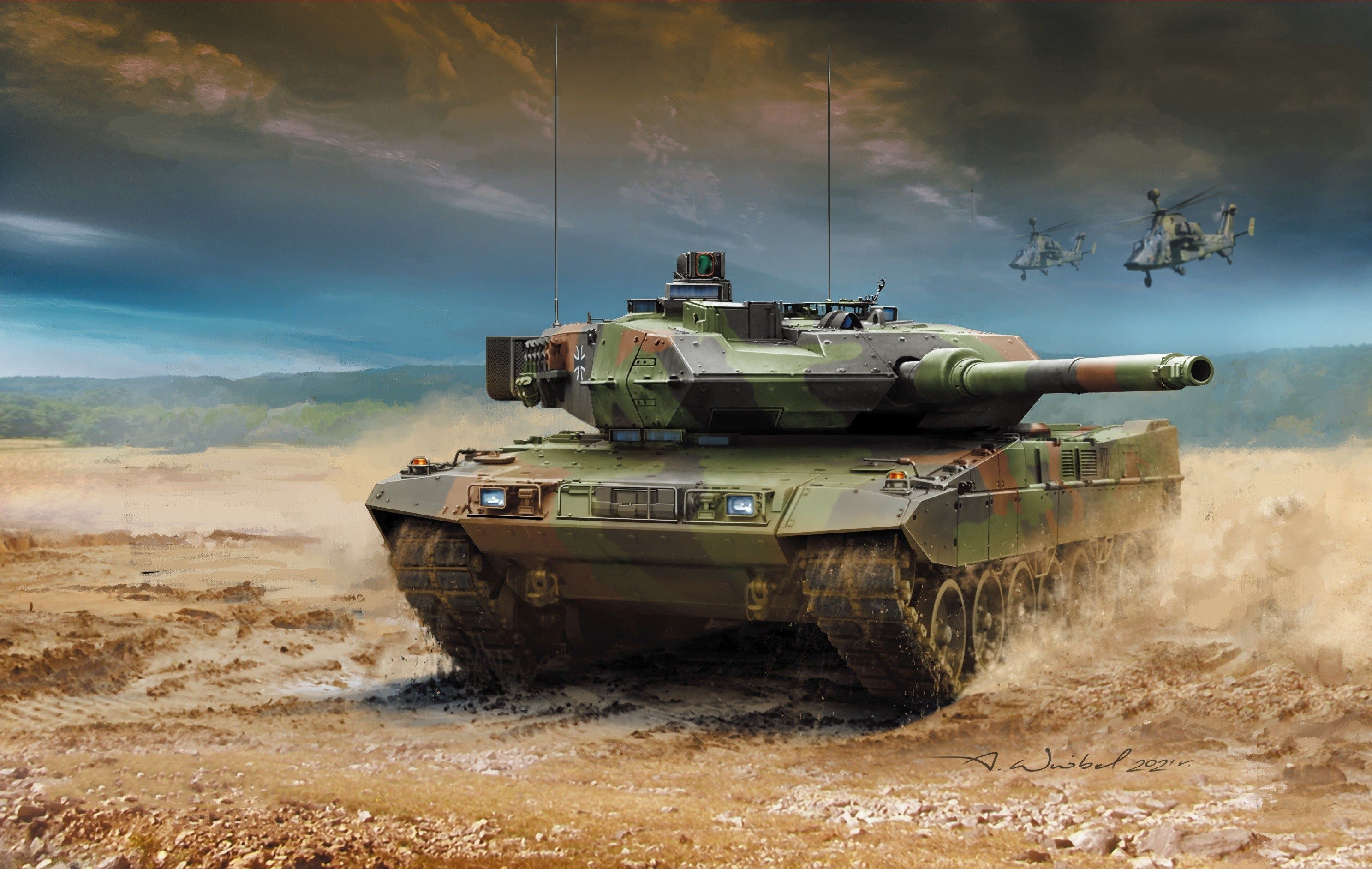 2974x1883 Wallpaper Germany, main battle tank, the Bundeswehr, MBT, MBT, Arkady Sparrow, Leopard 2A7V German Main Battle Tank for mobile and desktop, section оружие, resolution 2974x1883