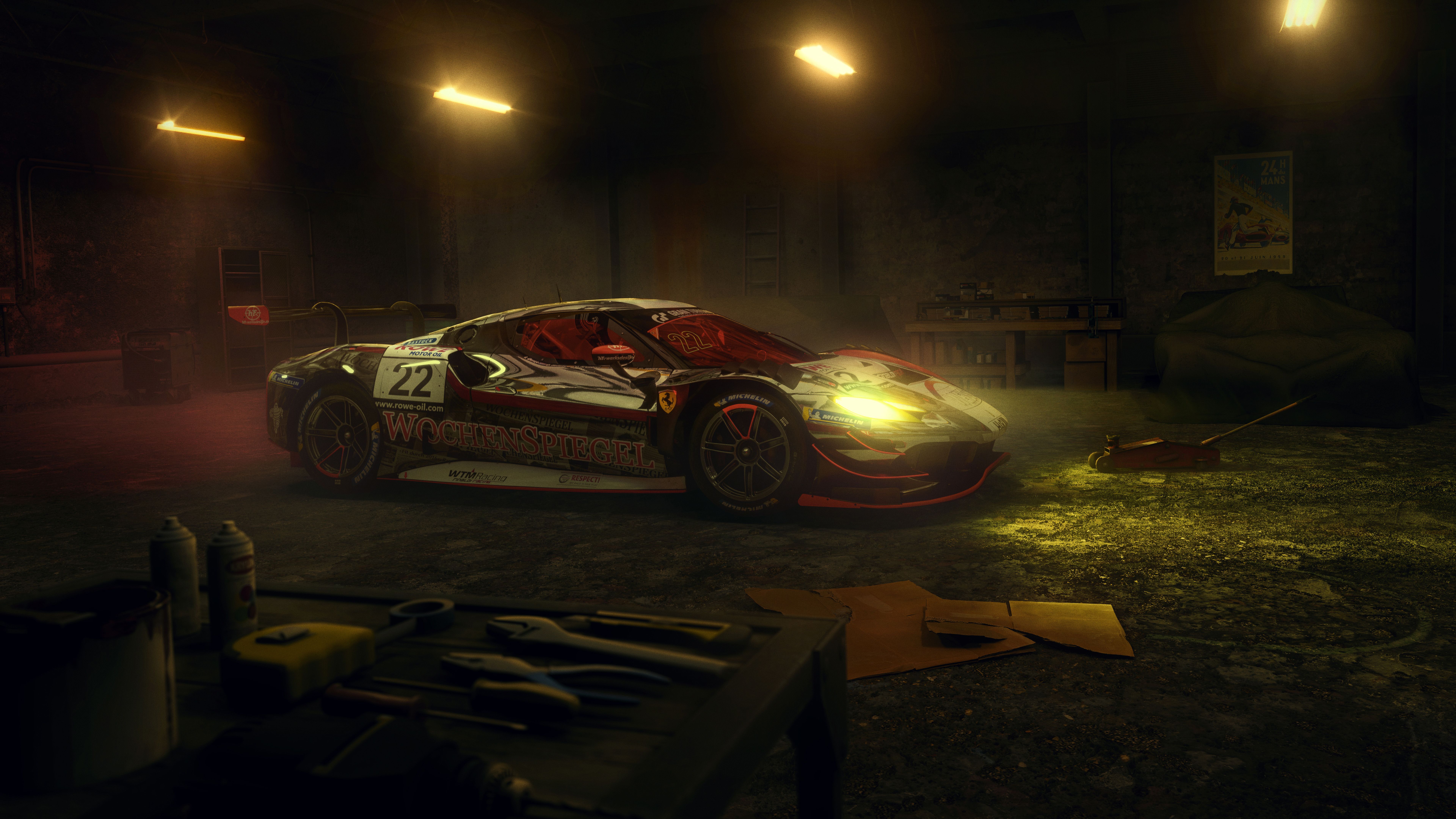 7680x4320 Ferrari 296 GT3 Wallpaper