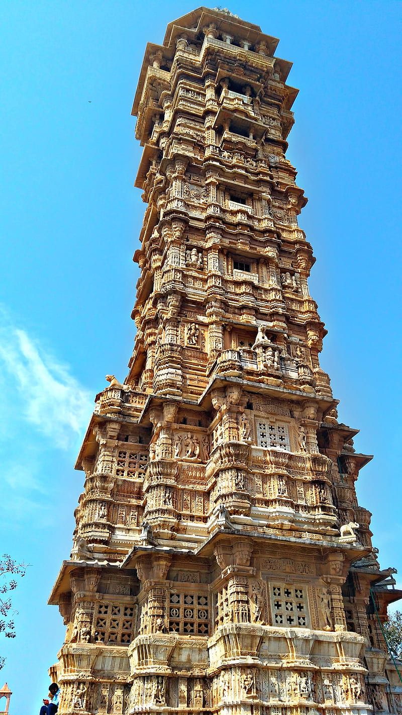 800x1422 Chittorgarh, golden, tower, HD phone wallpaper