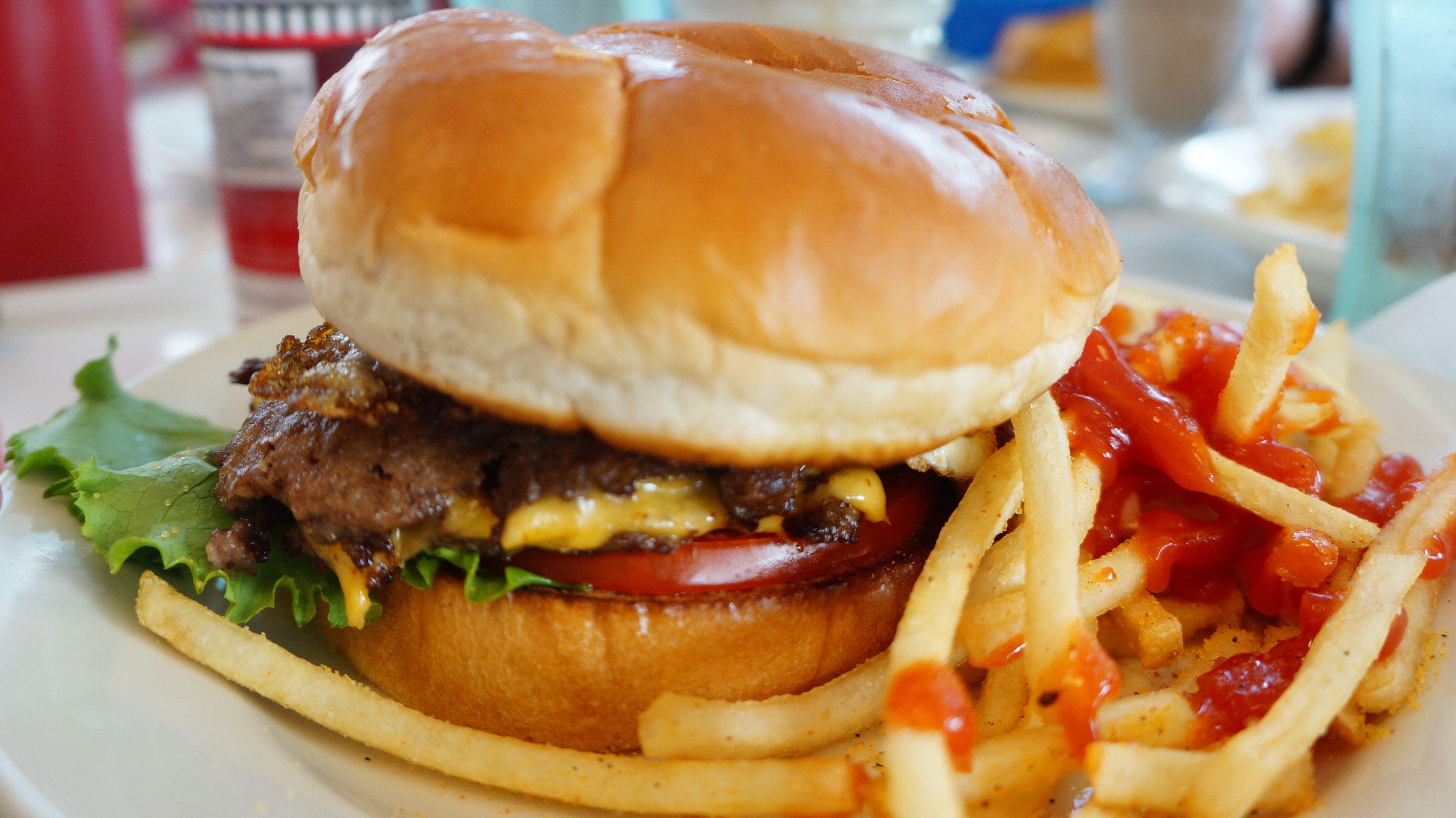 4912x2760 Burger And Fries Wallpaper Wallpaper