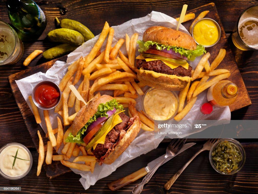 1024x768 Burgers Fries And Beers High Res